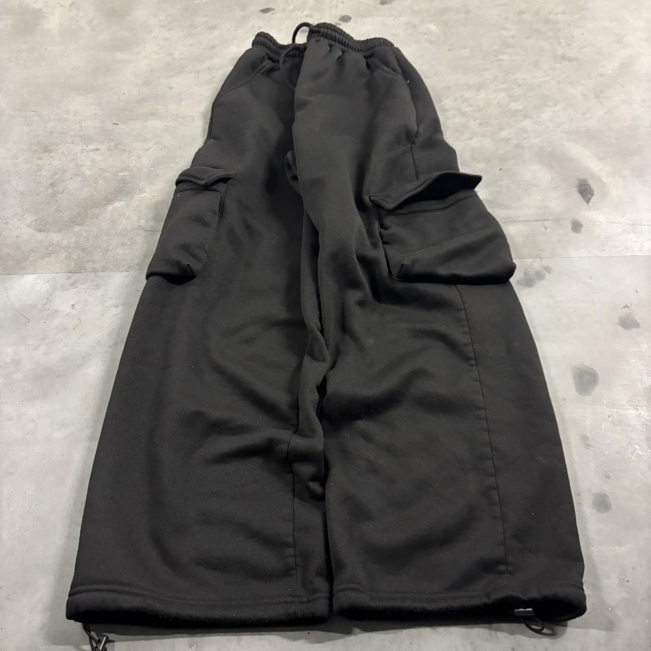 Vintage Crazy Vintage Y2K/2000s Baggy Black Streetwear Skater Cargo Sweatpants! Fits S Size US 28 / EU 44 - 3 Thumbnail