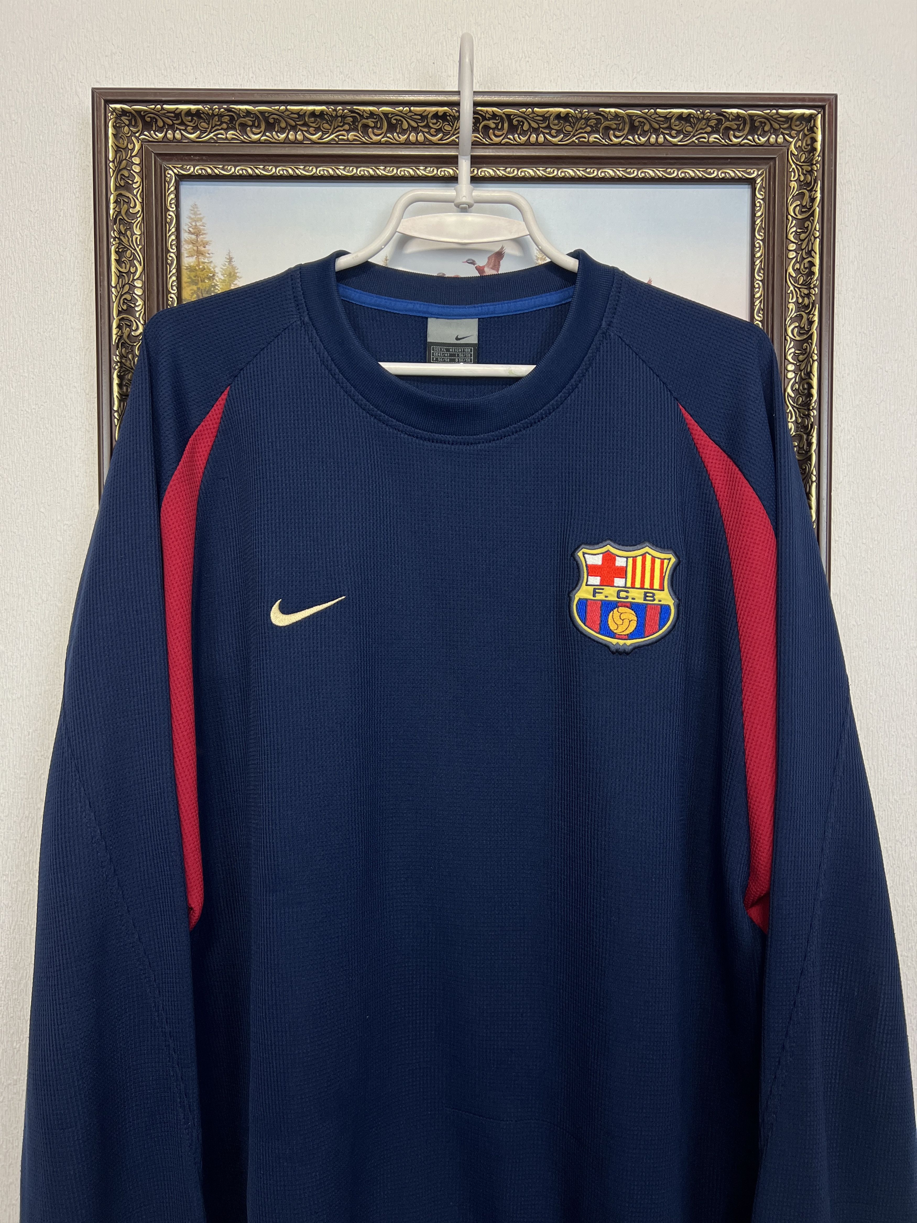 Nike Vintage 2000's Nike Barcelona Football Sweatshirt Track Top Size US XL / EU 56 / 4 - 2 Thumbnail
