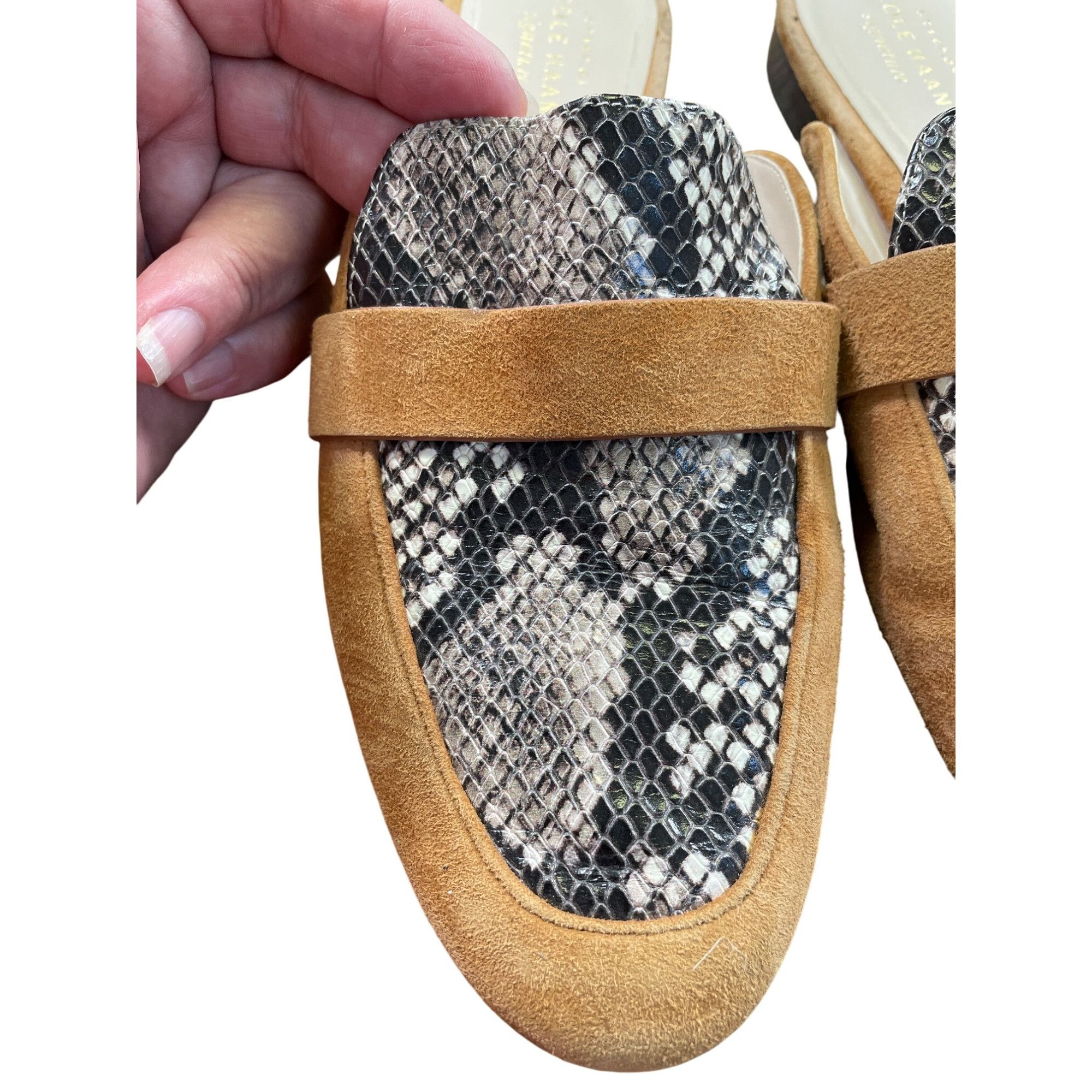 Cole Haan Cole Haan Womens Brown Leather Snake Print sandals Size 8B S Size US 8 / IT 38 - 5 Thumbnail