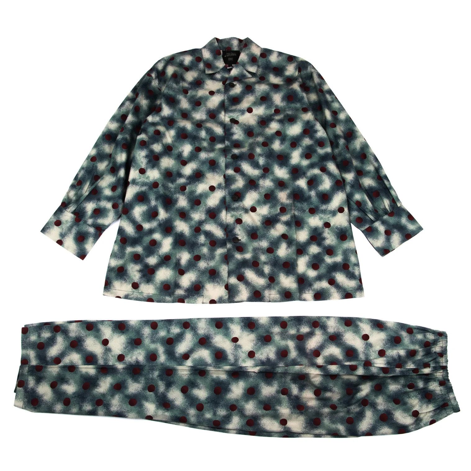 Jean Paul Gaultier Cyber Dot Print Pajama Shirt in Light Blue Tea M Size US M / EU 48-50 / 2 - 14 Thumbnail