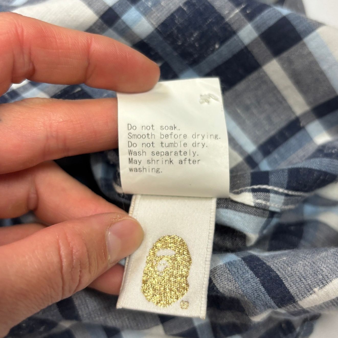 Bape A Bathing Ape BAPE Classics Plaid Button Up Shirt Men's S Size US S / EU 44-46 / 1 - 8 Thumbnail