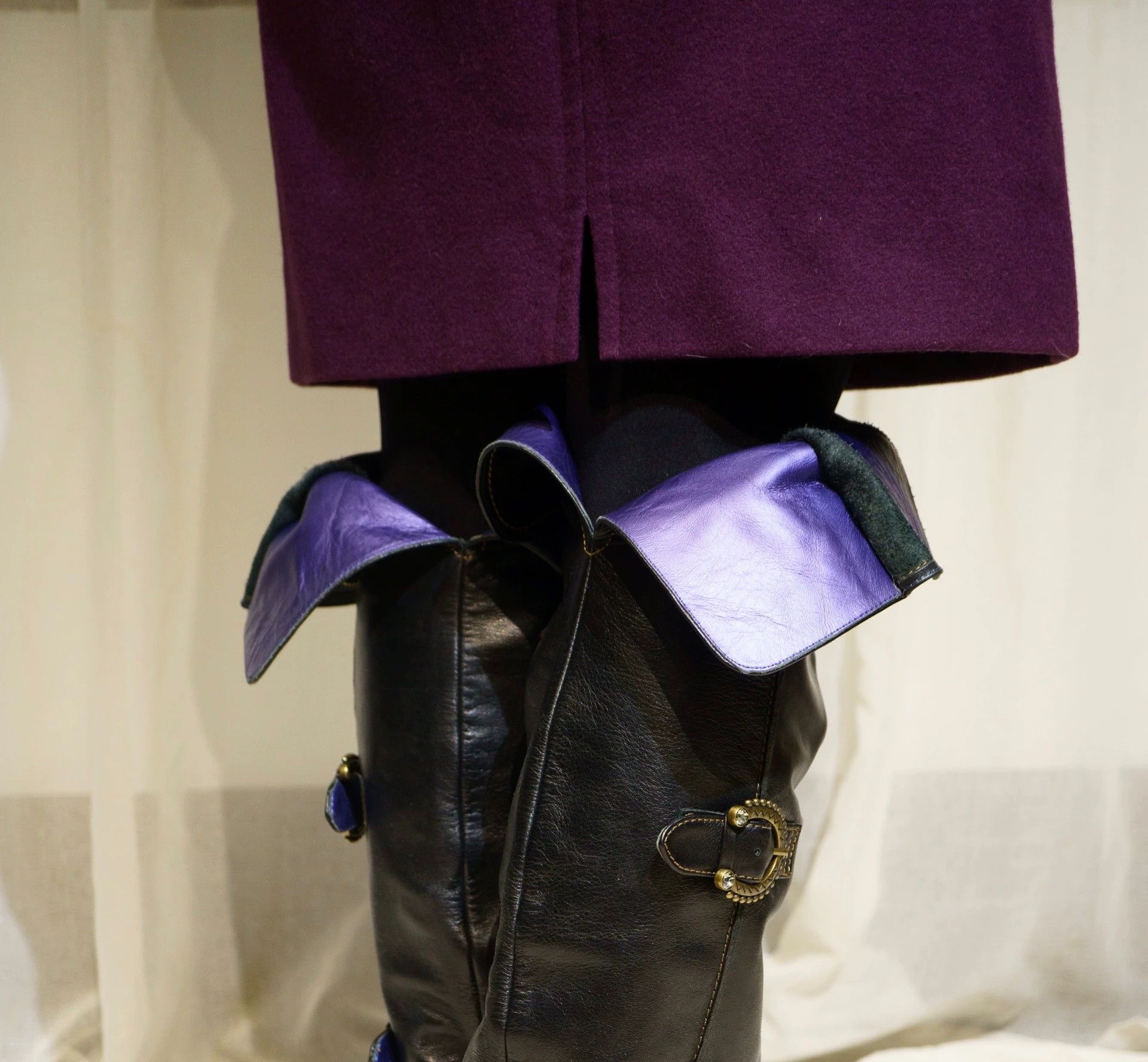 Anna Sui ANNASUI 1990s Magic Buckle Low Heel Boots 36-37 Size US 6 / IT 36 - 4 Thumbnail