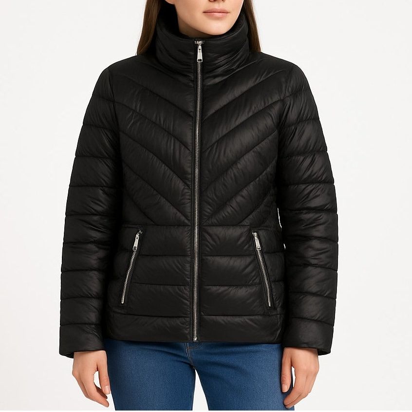 Kenneth Cole Kenneth Cole Black Quilted Puffer Coat Small Classic Size S / US 4 / IT 40 - 1 Thumbnail