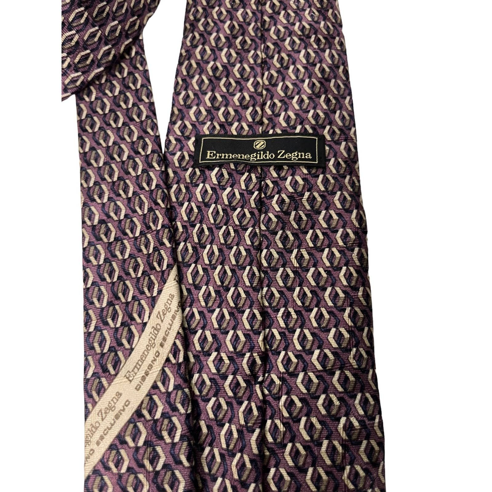 Ermenegildo Zegna Ermenegildo Zegna Purple Silk tie Made in Italy Size ONE SIZE - 3 Thumbnail