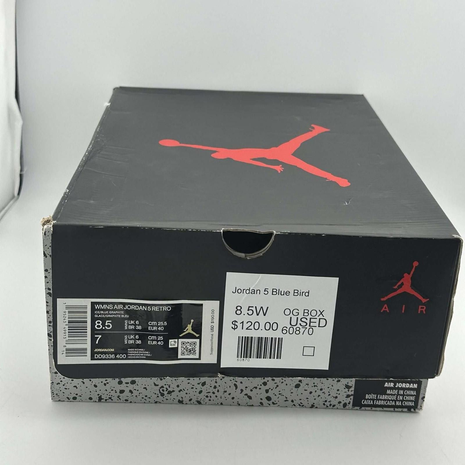 Jordan Brand Jordan 5 Blue Bird 8.5W Used DD9336-400 Size US 8.5 / IT 38.5 - 7 Thumbnail