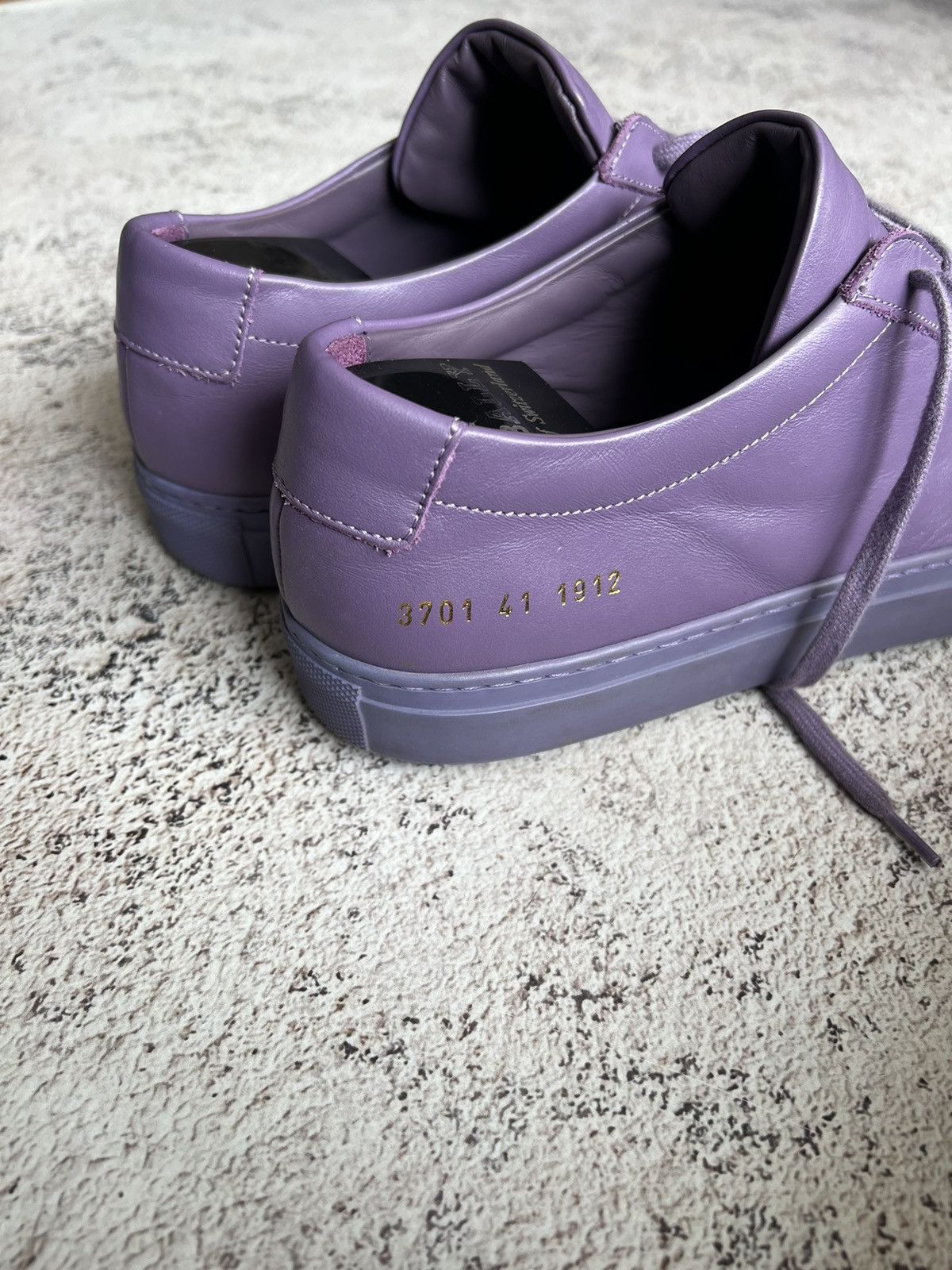 Common Projects Common Projects Low Top Sneakers Leather Violet Grailed