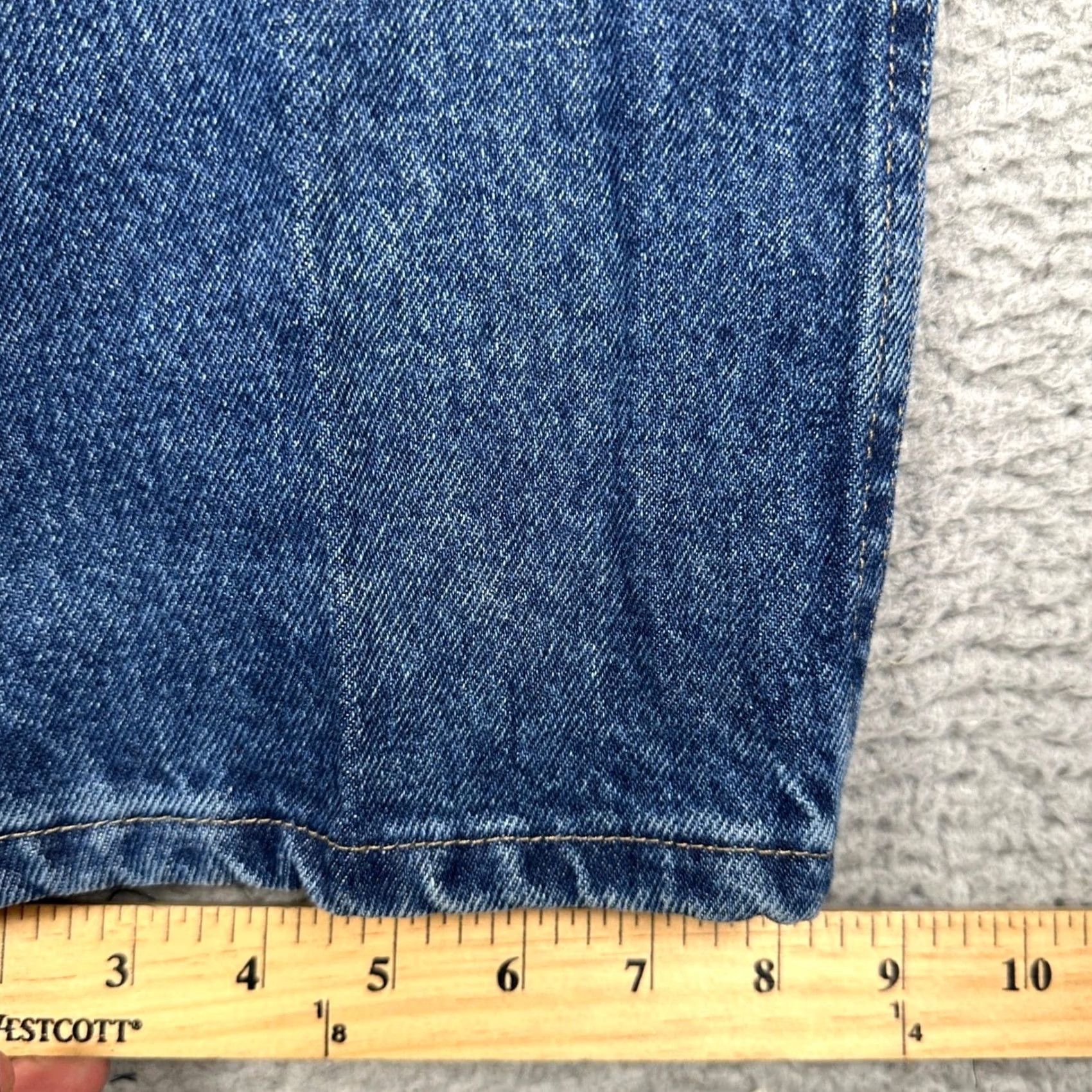 Wrangler Wrangler Five Star Premium Denim Jeans Regular Fit Straight Leg 46x32 Blue Mens Pants Regular Rise High 5-Pocket Denim Zip Button Mexico Size US 30 / EU 46 - 7 Thumbnail