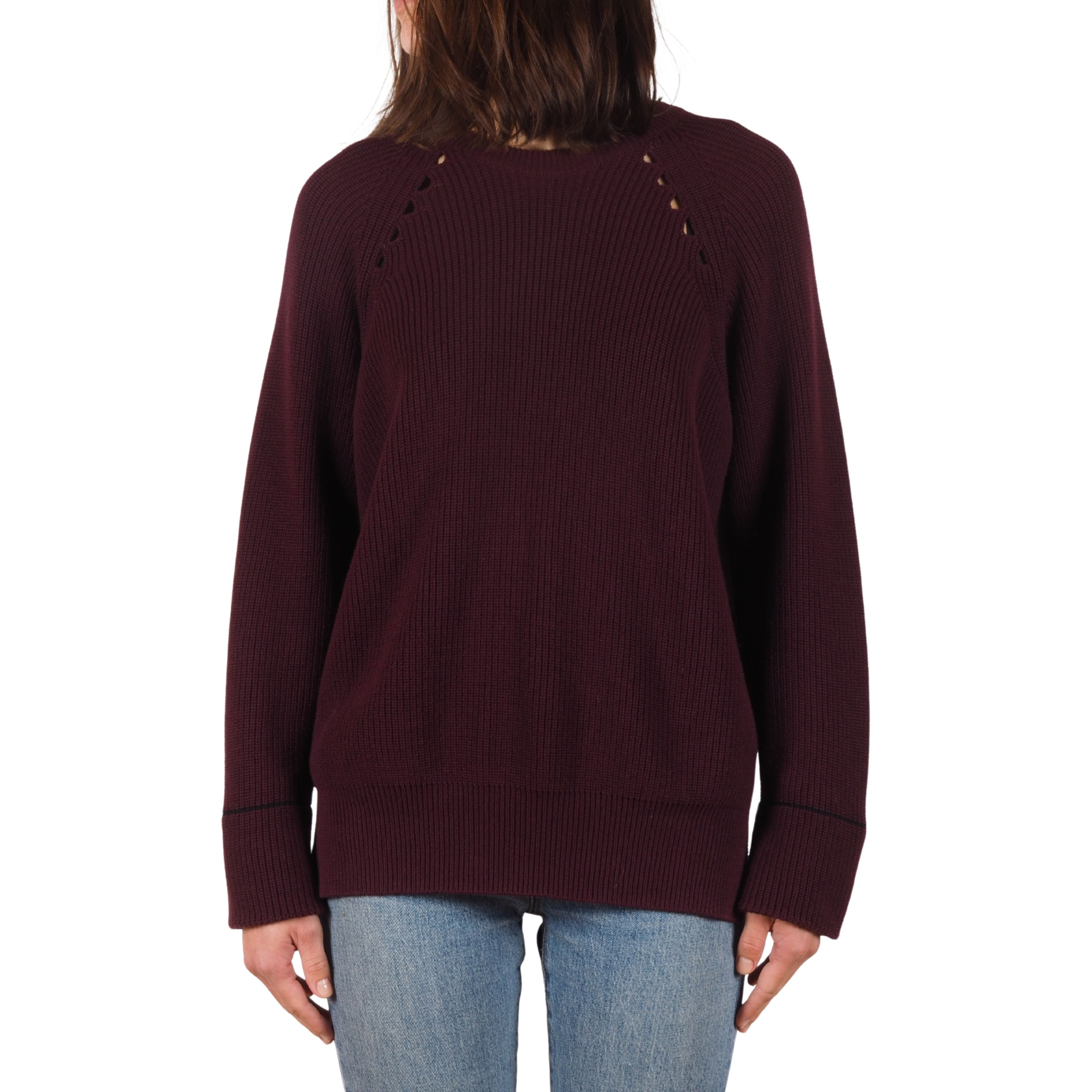 Kenzo Vintage Burgundy Knit Sweater Cotton Wool Blend