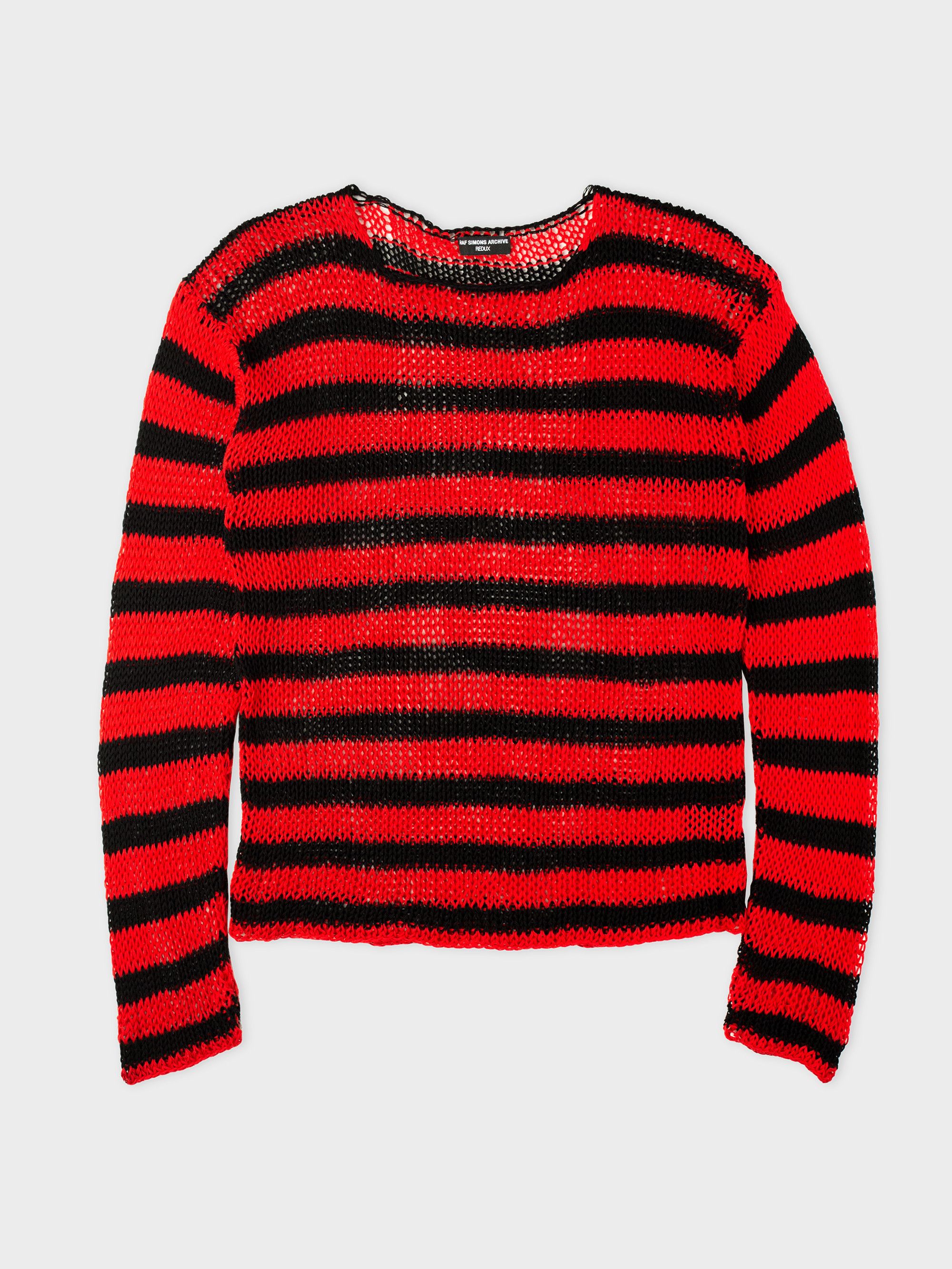 トップス RAF SIMONS Striped Roundneck Sweater/ Raf Simons Striped Sweater | Grailed