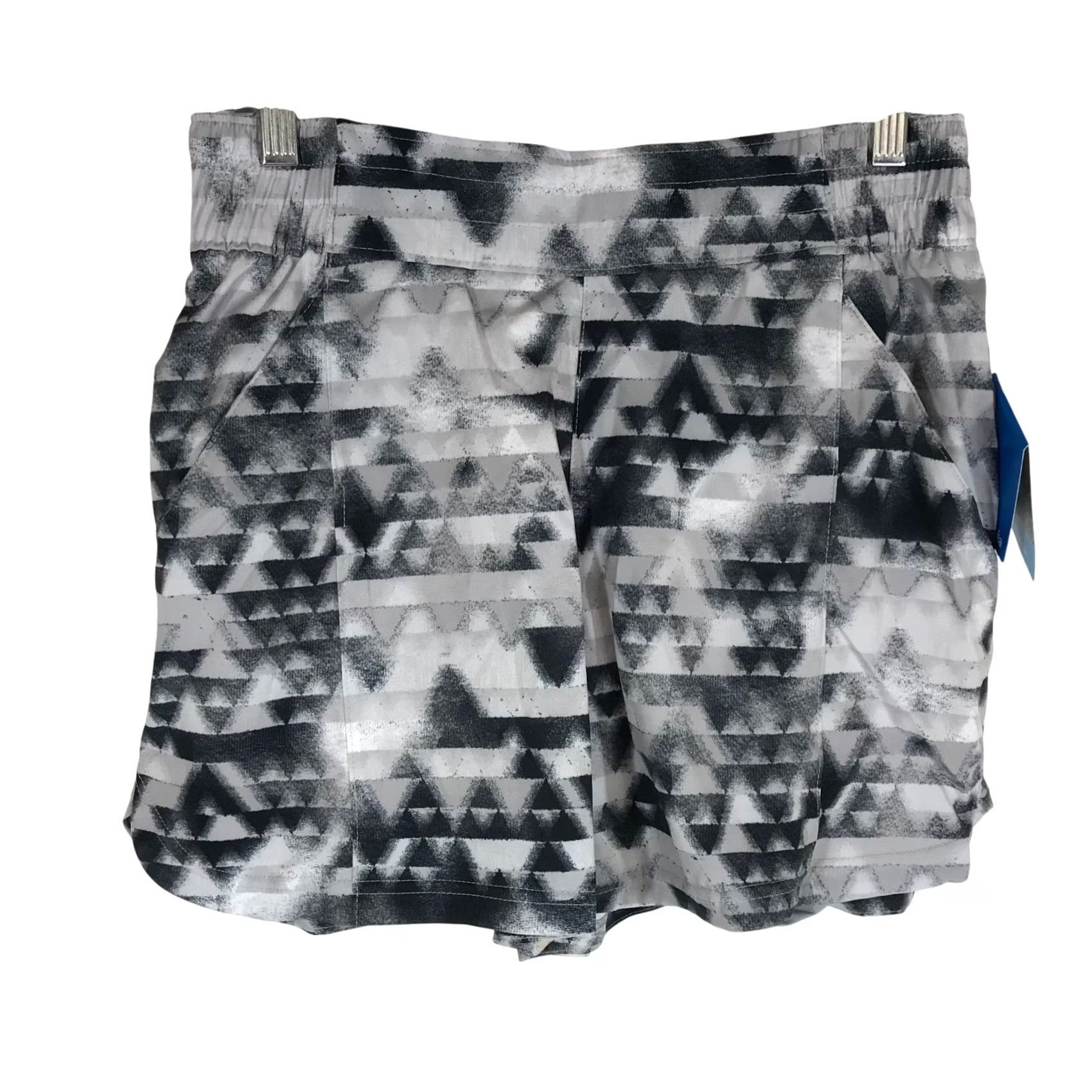 Triangl Columbia Omni-Freeze Active Shorts Black White Geometric Triangle Womens M Elastic Pockets Athletic Fit Geometric Southwest Outdoor Summer Spring Size 32" / US 10 / IT 46 - 2 Thumbnail