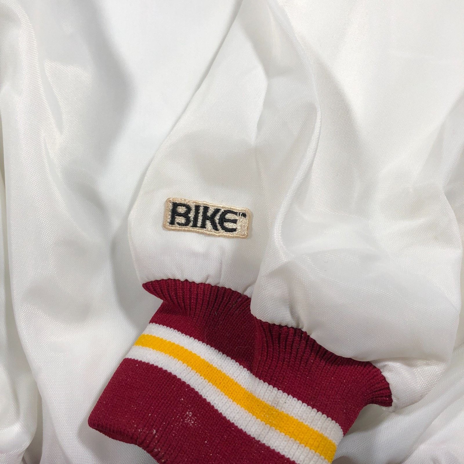 Vintage vintage 90s BIKE White maroon nylon windbreaker Jacket XL Size US XL / EU 56 / 4 - 5 Thumbnail