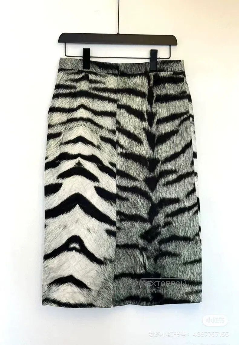 Dries Van Noten Dries Van Noten Black and white striped skirt Size 37" - 5 Thumbnail