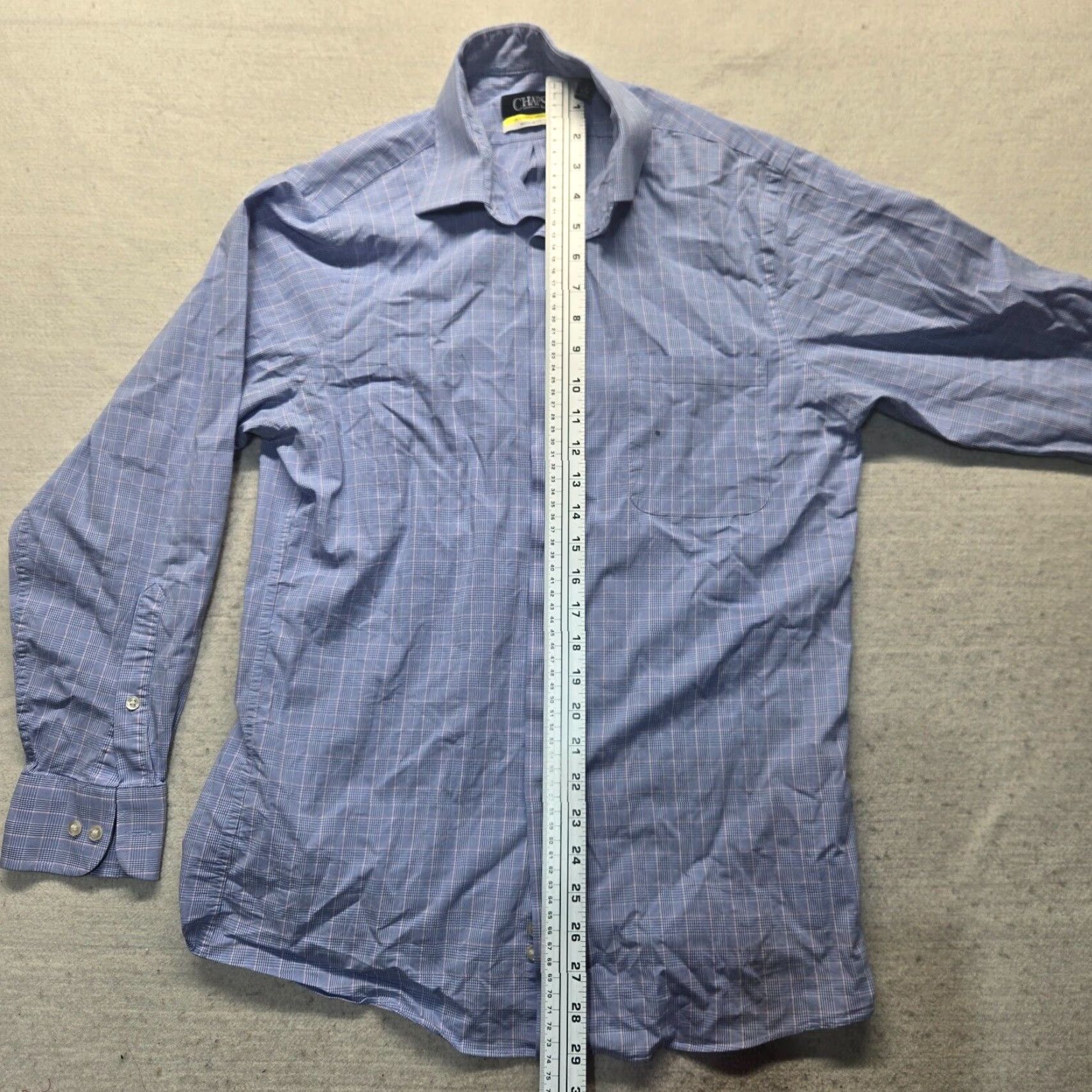 Chaps VINTAGE? Chaps Blue Plaid Shirt Stretch Regular Fit Men 15" 32/33" Blue ChecK Shirt 15 Mens Size US M / EU 48-50 / 2 - 5 Thumbnail