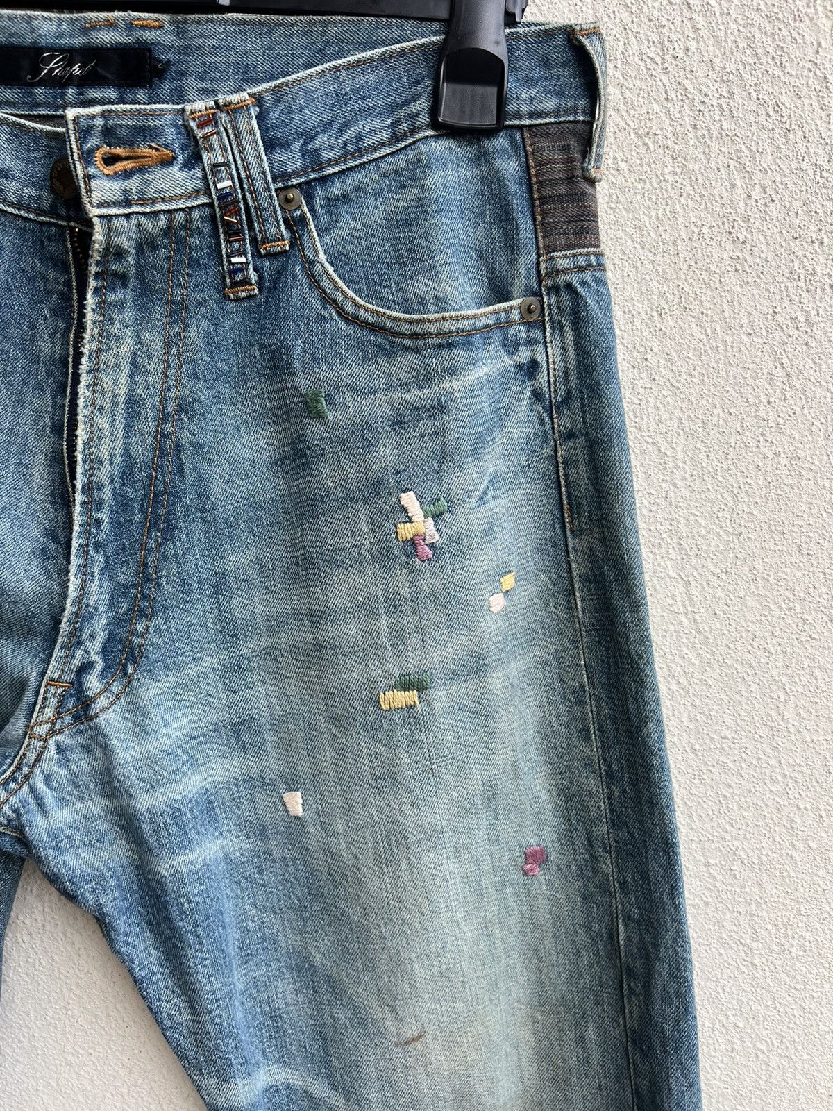 wjk SHAPEL Japan Embroidery Decorated Patchwork Distressed Size US 34 / EU 50 - 11 Thumbnail