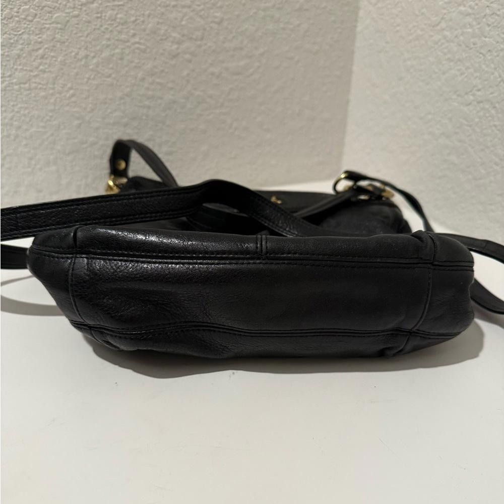 Coach COACH Ashley Hippie Crossbody Black Leather Snake Print Trim Size ONE SIZE - 6 Thumbnail