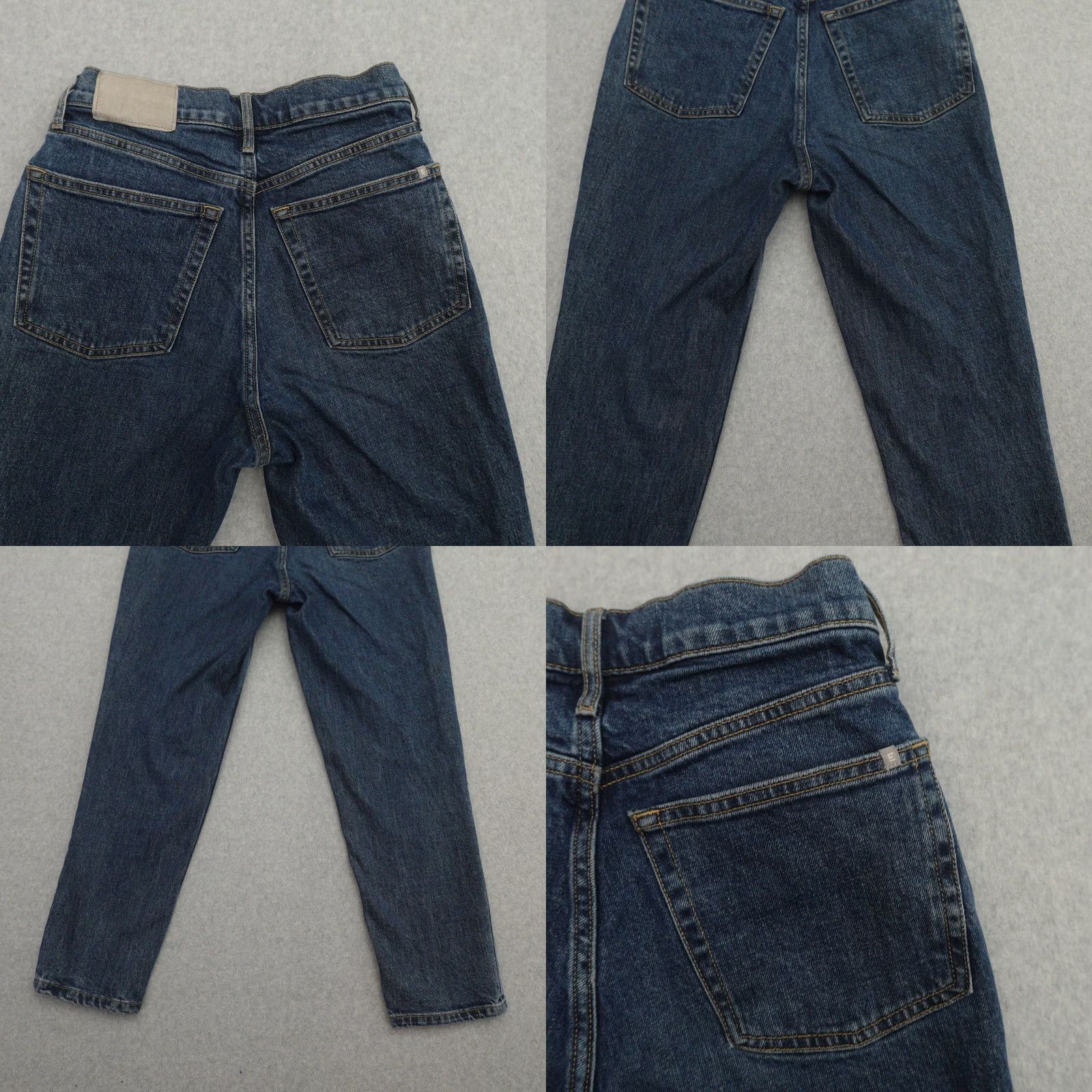 Everlane EVERLANE The Cheeky Jean Jeans Women 24 (24X25) Blue Crop Straight Medium Wash Size 42" / US 20 - 9 Thumbnail