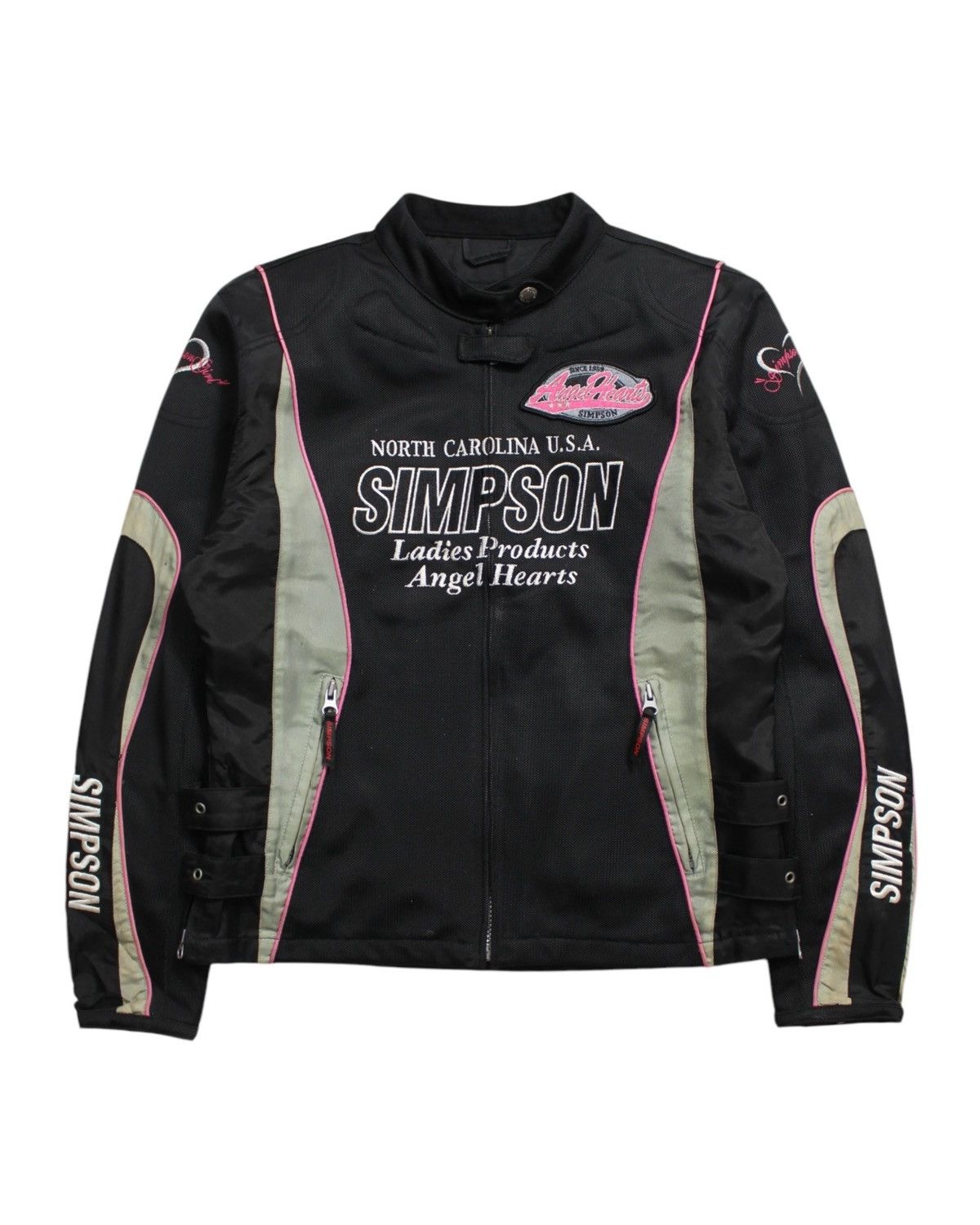 Vintage 2000S SIMPSON ANGELHEARTS LADIES PRODUCT RACING JACKET Size US L / EU 52-54 / 3 - 4 Thumbnail