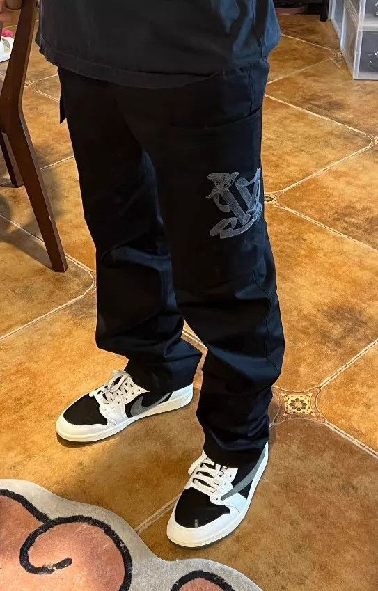 Louis Vuitton Black Peace Dove black cargo pants 46 Size US 30 / EU 46 - 4 Thumbnail