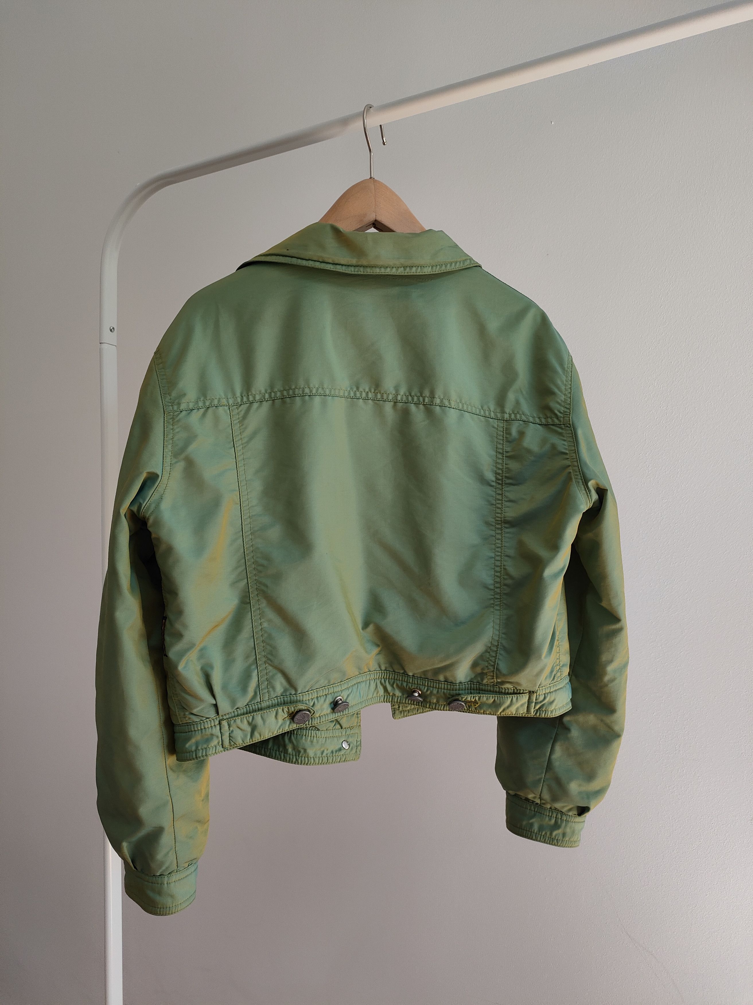 Armani 90s Armani Jeans Green Beetle Shiny Iridescent Jacket Size M / US 6-8 / IT 42-44 - 6 Thumbnail