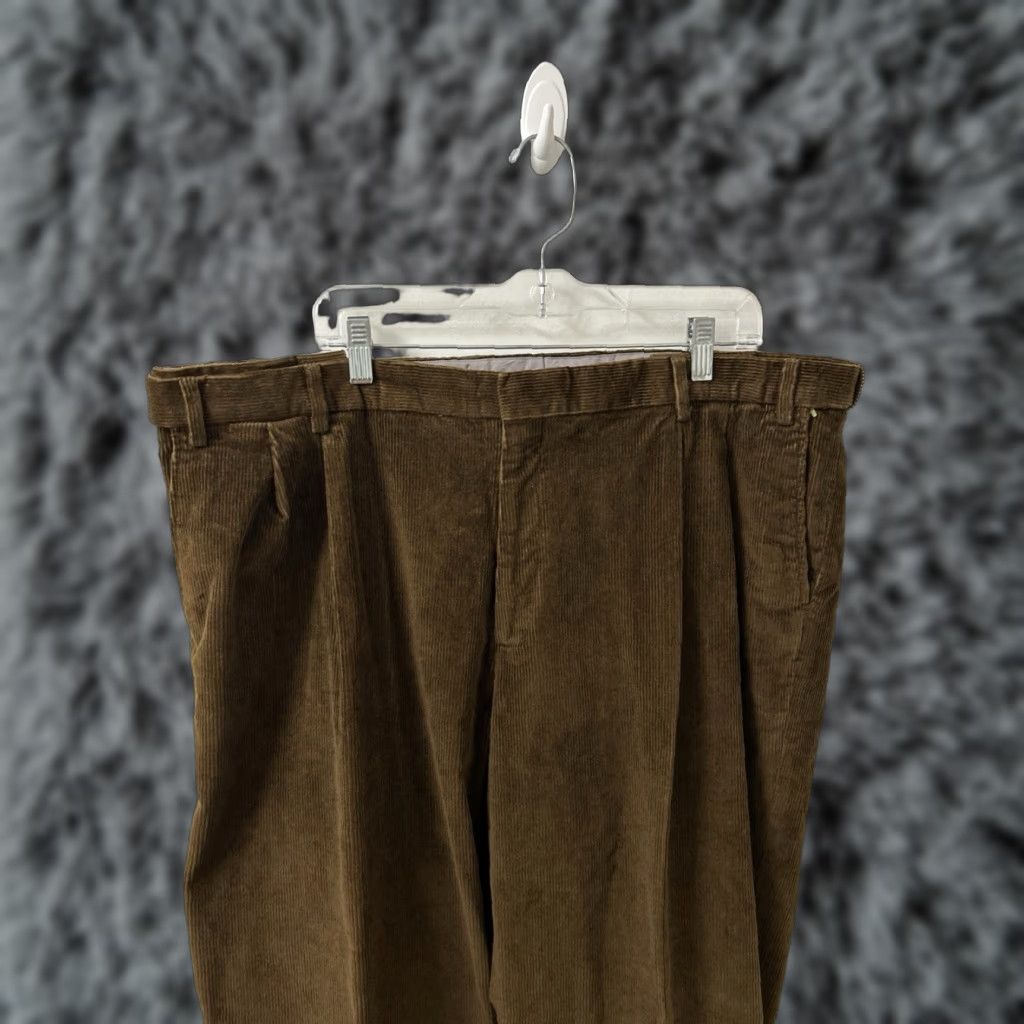Lands' End Lands' End Corduroy Pants Mens 44x29 Brown Pleated Cuffed Traditional Fit YKK Pants Mens Size US 44 / EU 60 - 1 Thumbnail