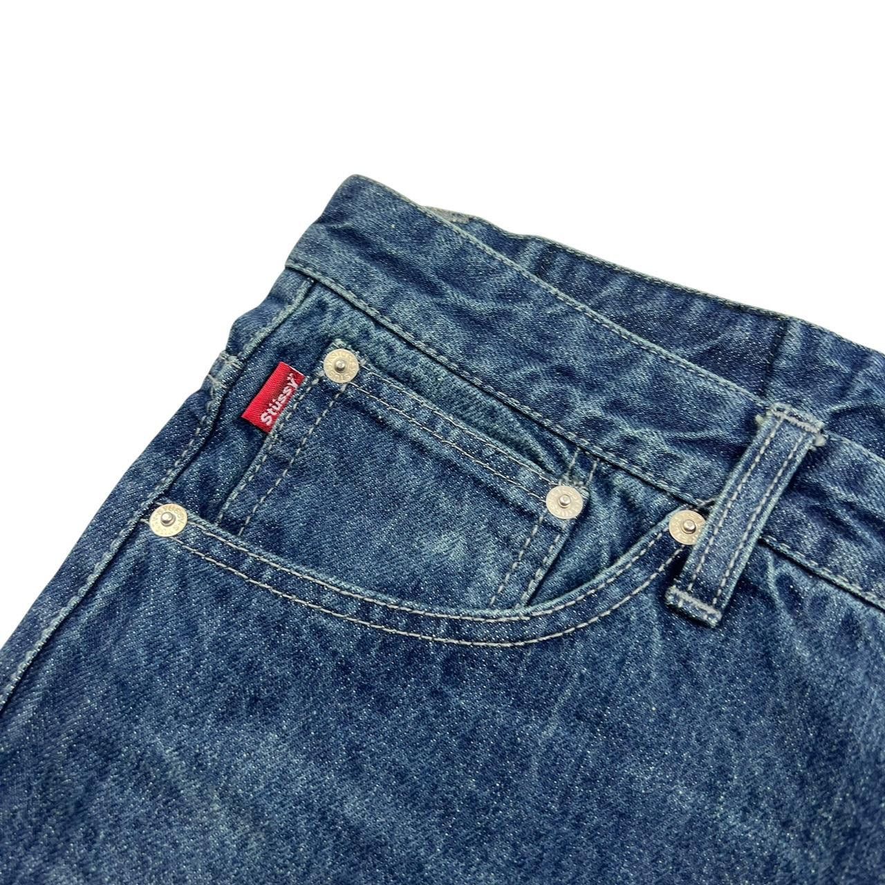 Stussy Vintage 2000s Stussy Denim Crown Shorts / Jorts - Waist: 36 Size US 36 / EU 52 - 3 Thumbnail