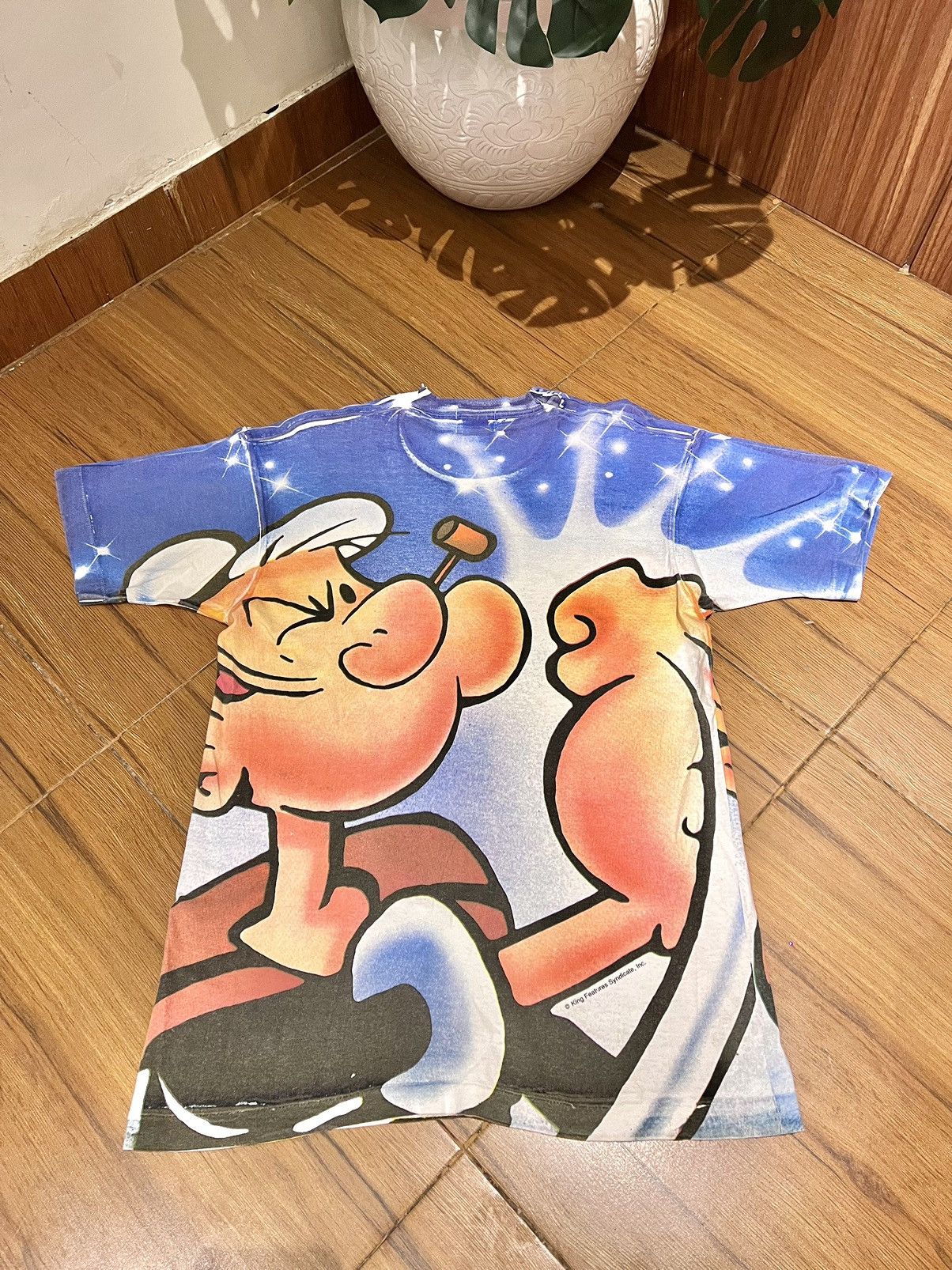 Vintage 🔥RARE🔥Vintage 90s AOP Popeye Sailor Man Size US L / EU 52-54 / 3 - 2 Thumbnail