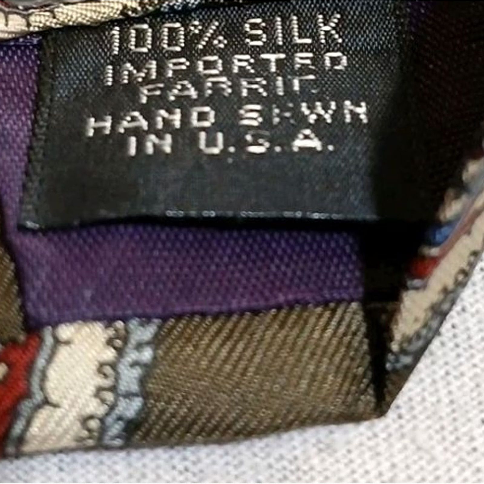 Vintage Premier Stock Tie Silk Silver Necktie Geometric Pattern Mens Classic 57-60 Silver, Red, Blue, Cream Designer Handmade Silk Tie Size ONE SIZE - 5 Thumbnail