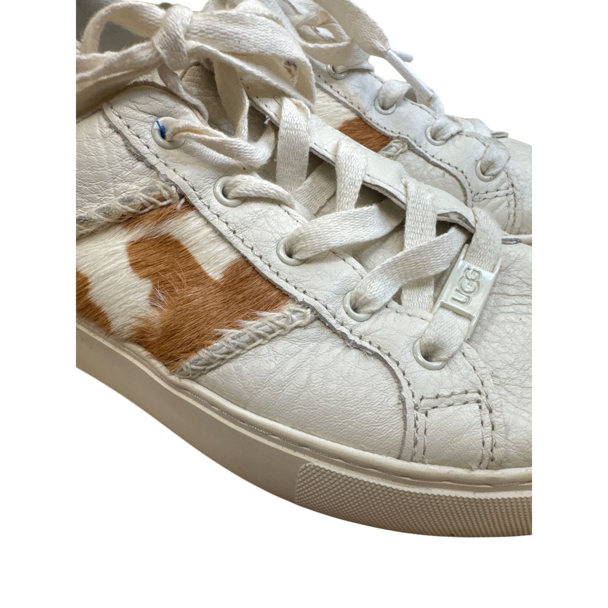 Ugg Ugg Womens White Brown Leopard Print Sneakers shoes Size 6 S Size US 6 / IT 36 - 8 Thumbnail