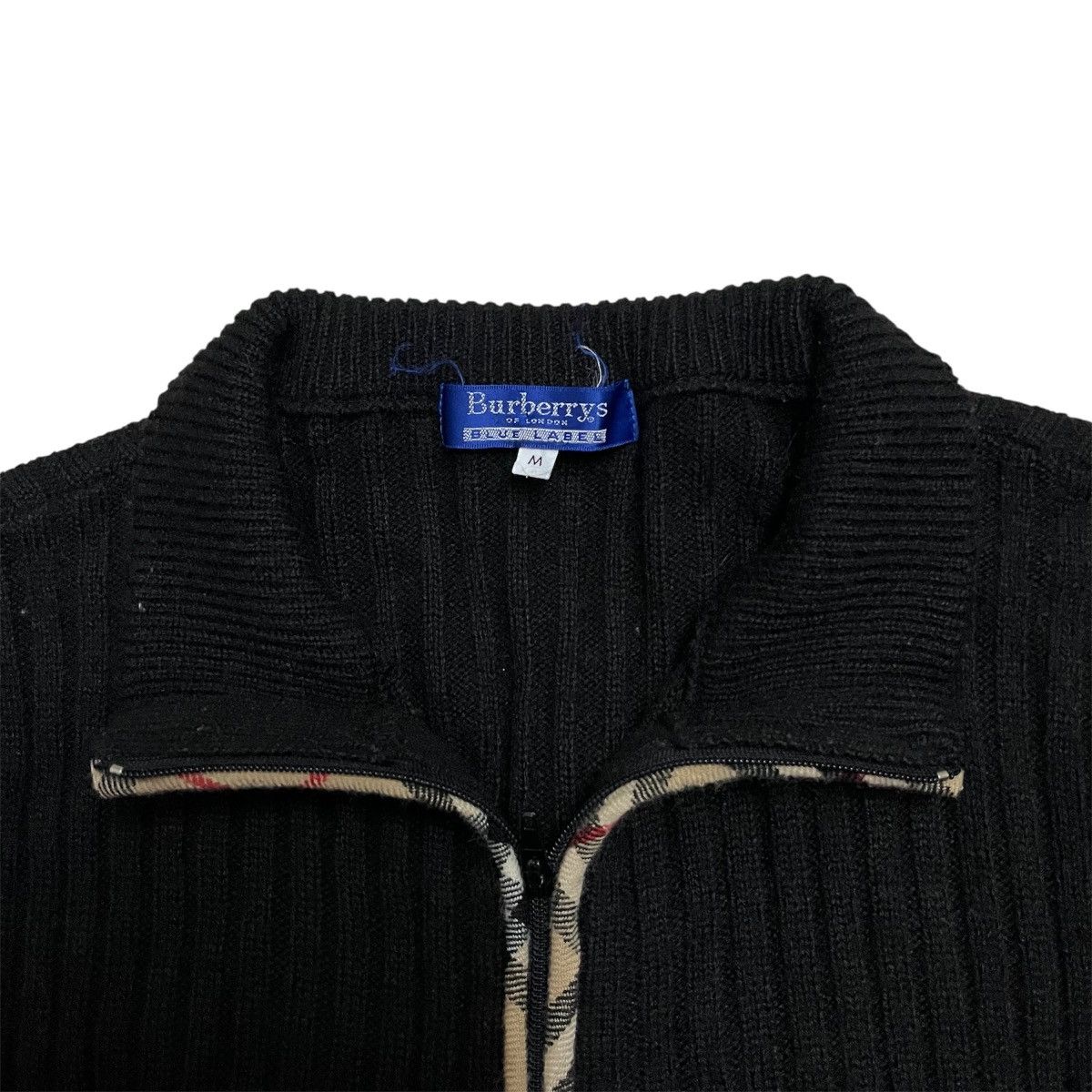 Burberry BURBERRY BLUE LABEL Nova Check Full Zip Wool Knit Sweater Size M / US 6-8 / IT 42-44 - 5 Thumbnail