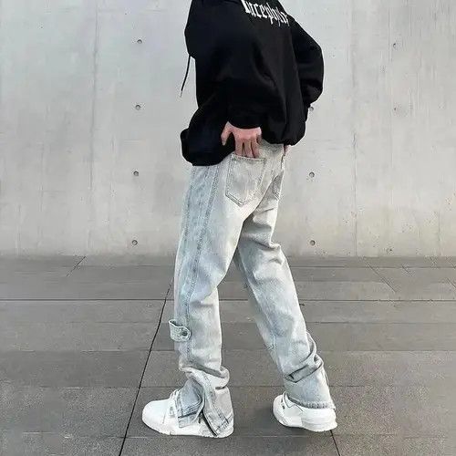 Japanese Brand Casual Zip Flared Trousers Slim Size US 30 / EU 46 - 2 Thumbnail