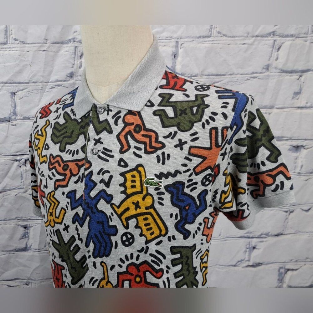 Lacoste Lacoste x Keith Haring Men's Polo Shirt All Over Print Arti Size US S / EU 44-46 / 1 - 7 Thumbnail