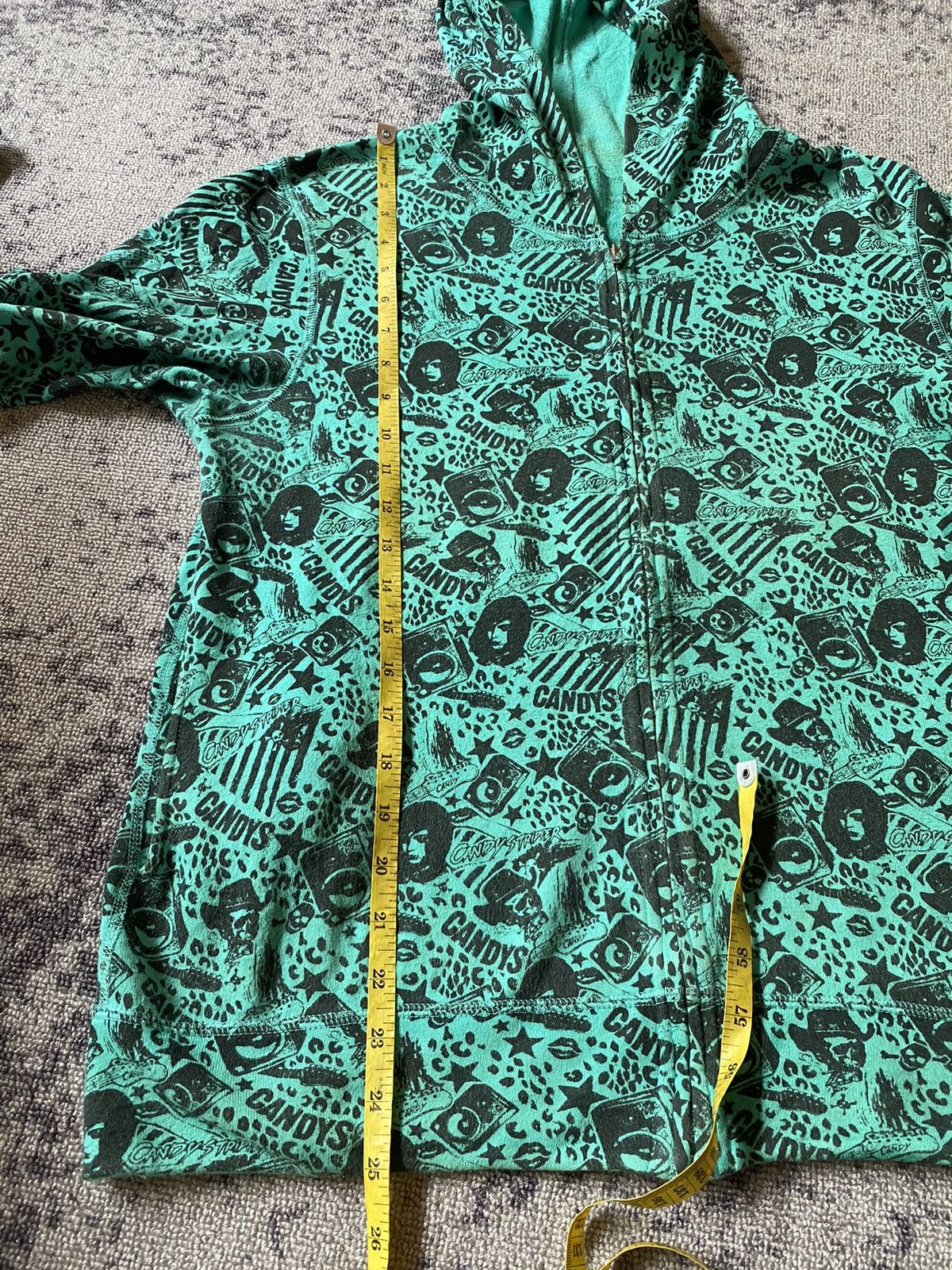 Y2k Candy Tripper aop hysteric style zip sweatshirt
