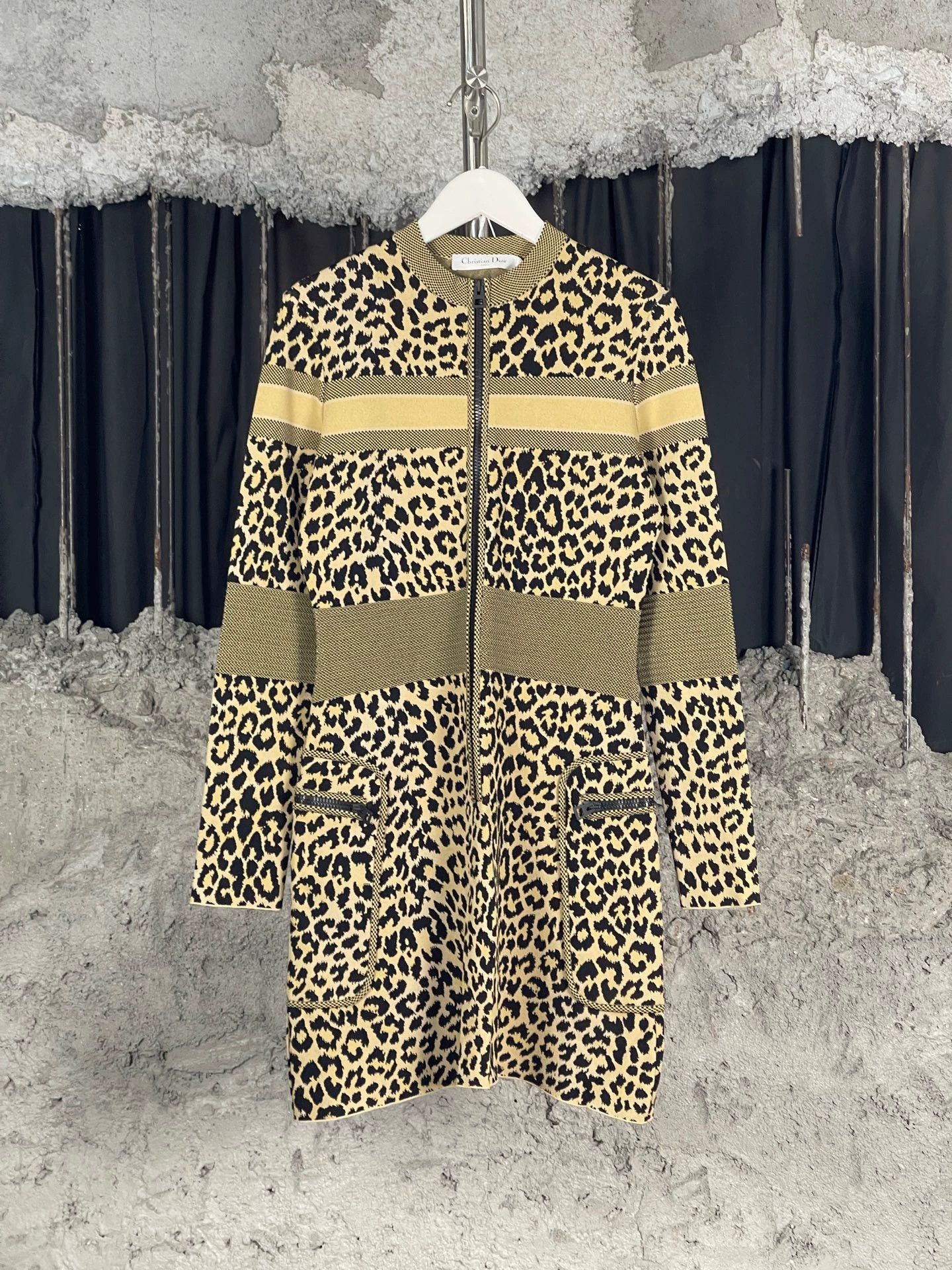 Dior Dior Leopard Print Zip-Up Dress Women's 38 New Size S / US 4 / IT 40 - 1 Thumbnail
