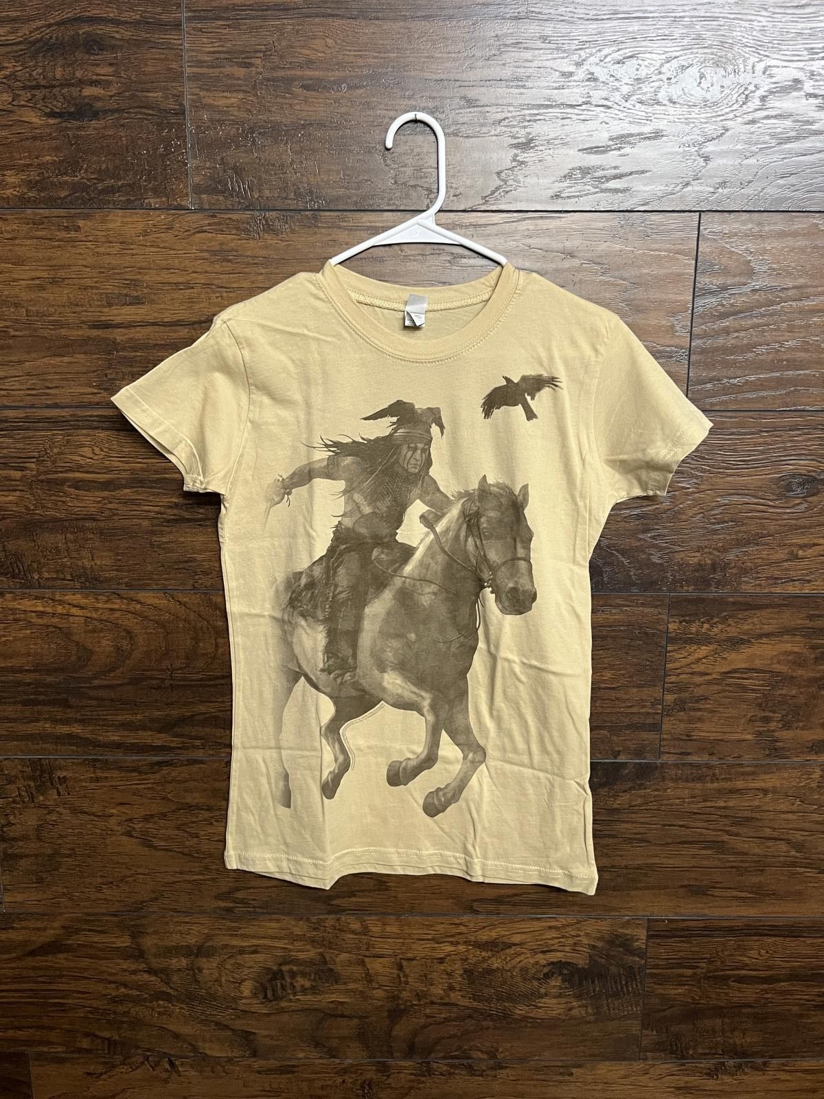 Tultex The Lone Ranger Movie Promo Johnny Depp Junior Tee Womens Size M / US 6-8 / IT 42-44 - 1 Thumbnail