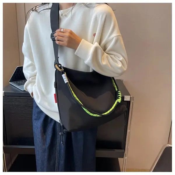 Japanese Brand Unisex Large Nylon Crossbody Bag Size ONE SIZE - 1 Thumbnail