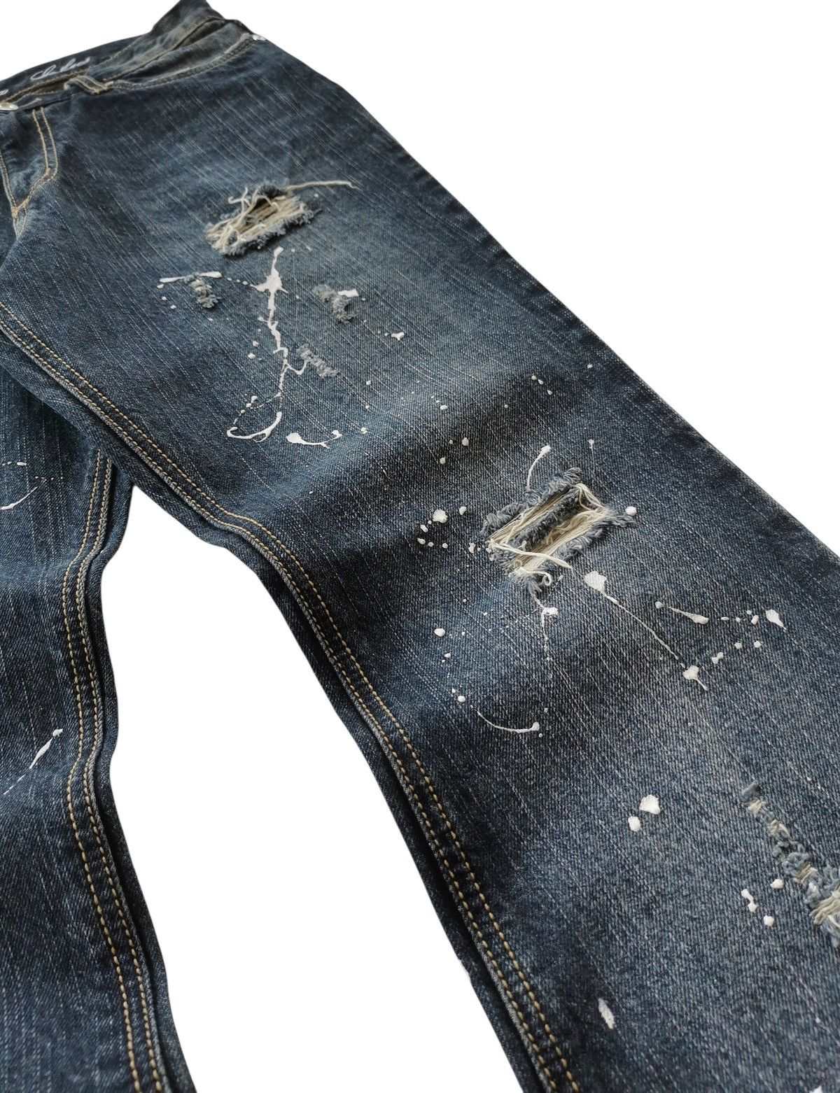 Kapital Flared Distressed Paint Splatter Jeans 30x33 Size US 30 / EU 46 - 6 Thumbnail