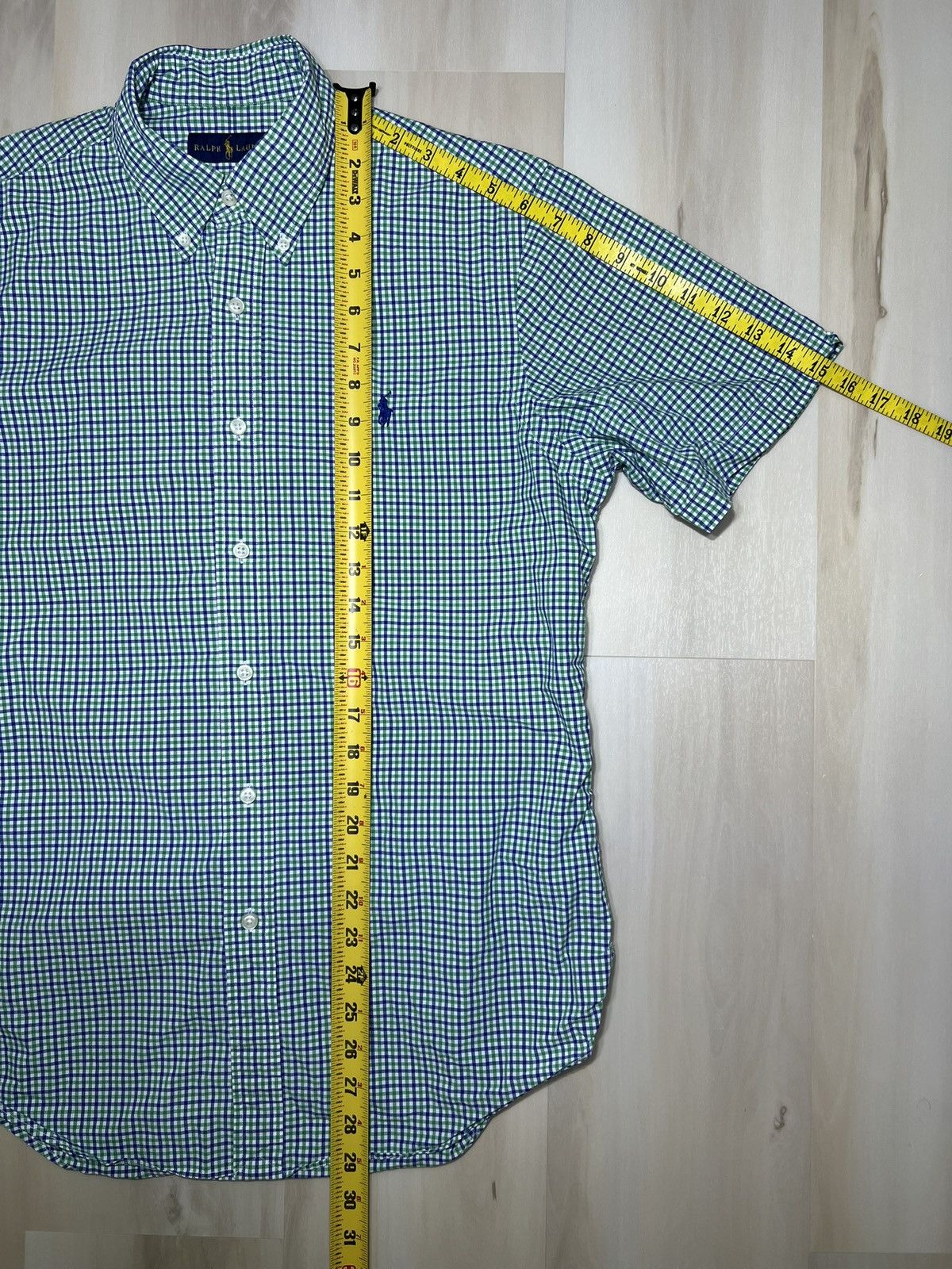 Polo Ralph Lauren Ralph Lauren Shirt Men’s Sz Med Green Blue Check Button Down Size US M / EU 48-50 / 2 - 5 Thumbnail