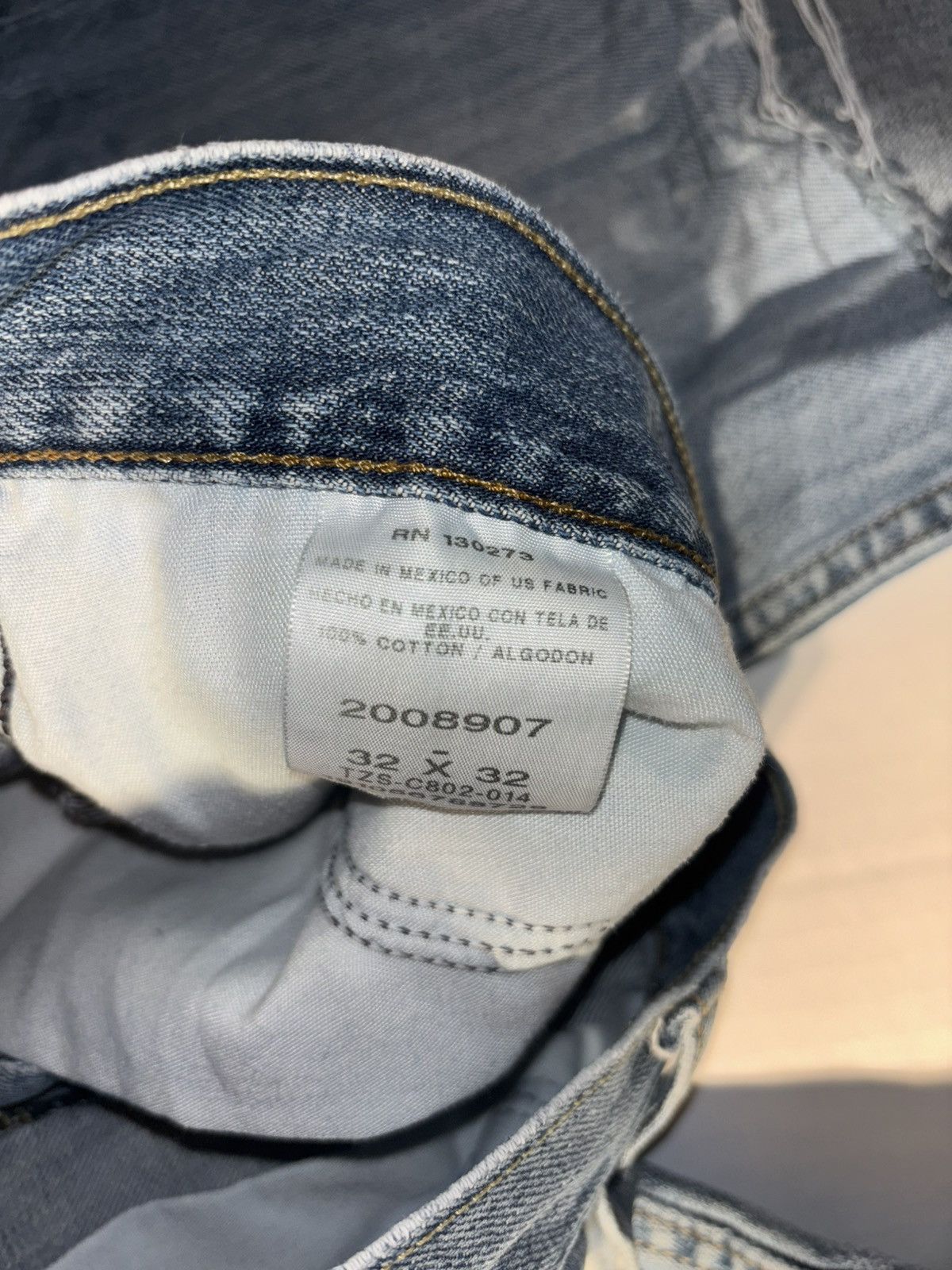 Lee × Levi's × Vintage Vtg Lee Regular Fit Light Wash Distressed Jeans 32x32 Size US 32 / EU 48 - 5 Thumbnail