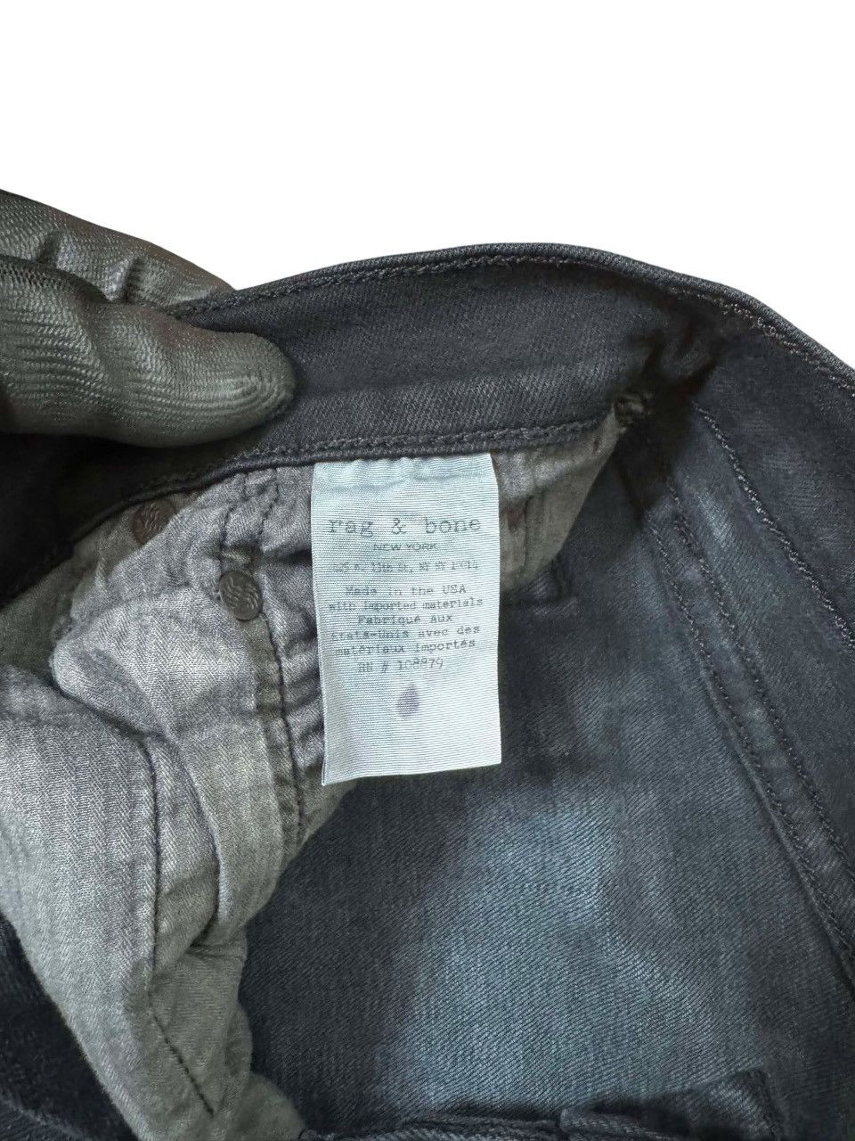 Rag & Bone Standard Issue Fit 2 Black Slim Jeans Size US 29 - 4 Thumbnail