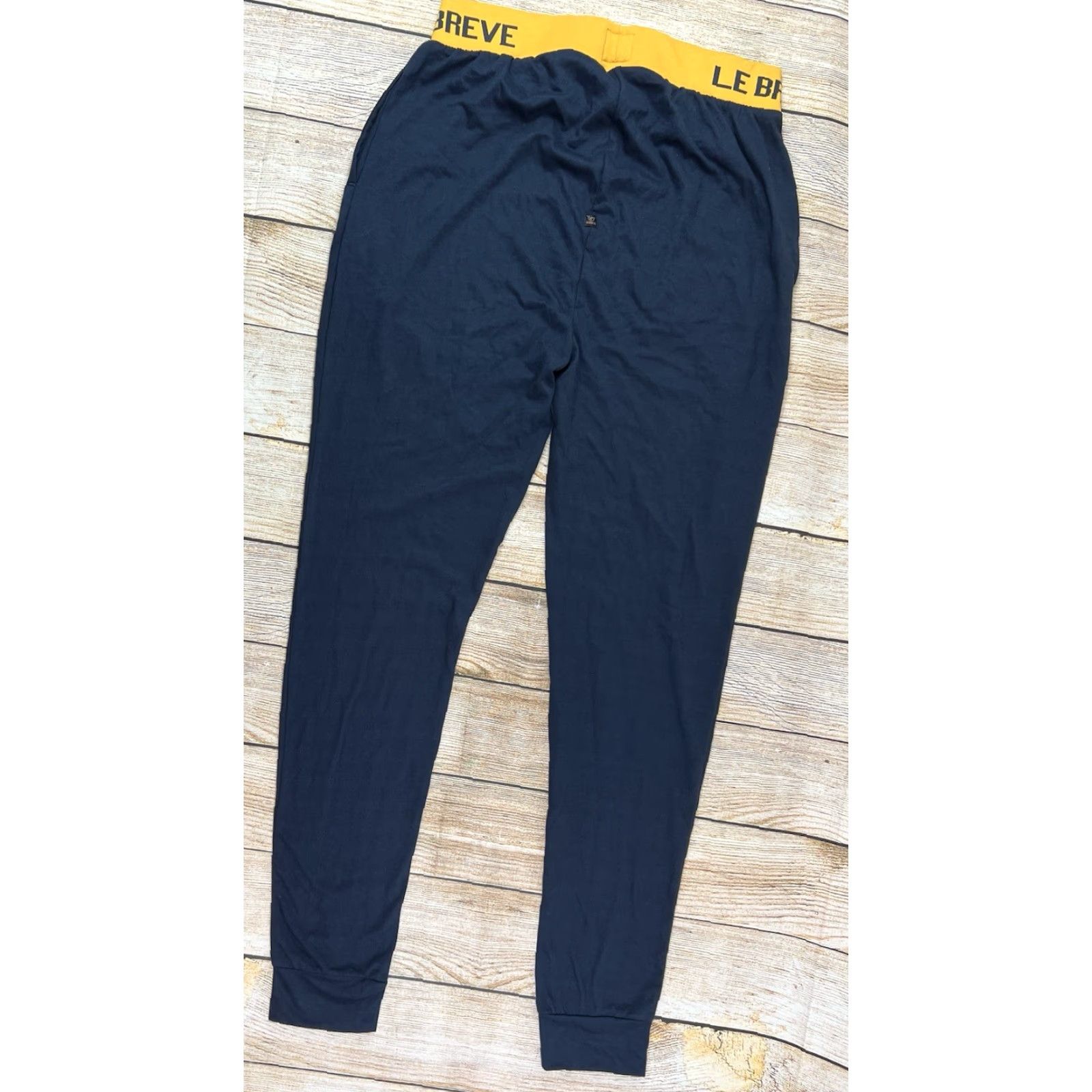 Vintage NWT Le Breve Joggers Lounge Sweatpants Pockets Men Blue Size L Size US 33 - 3 Thumbnail
