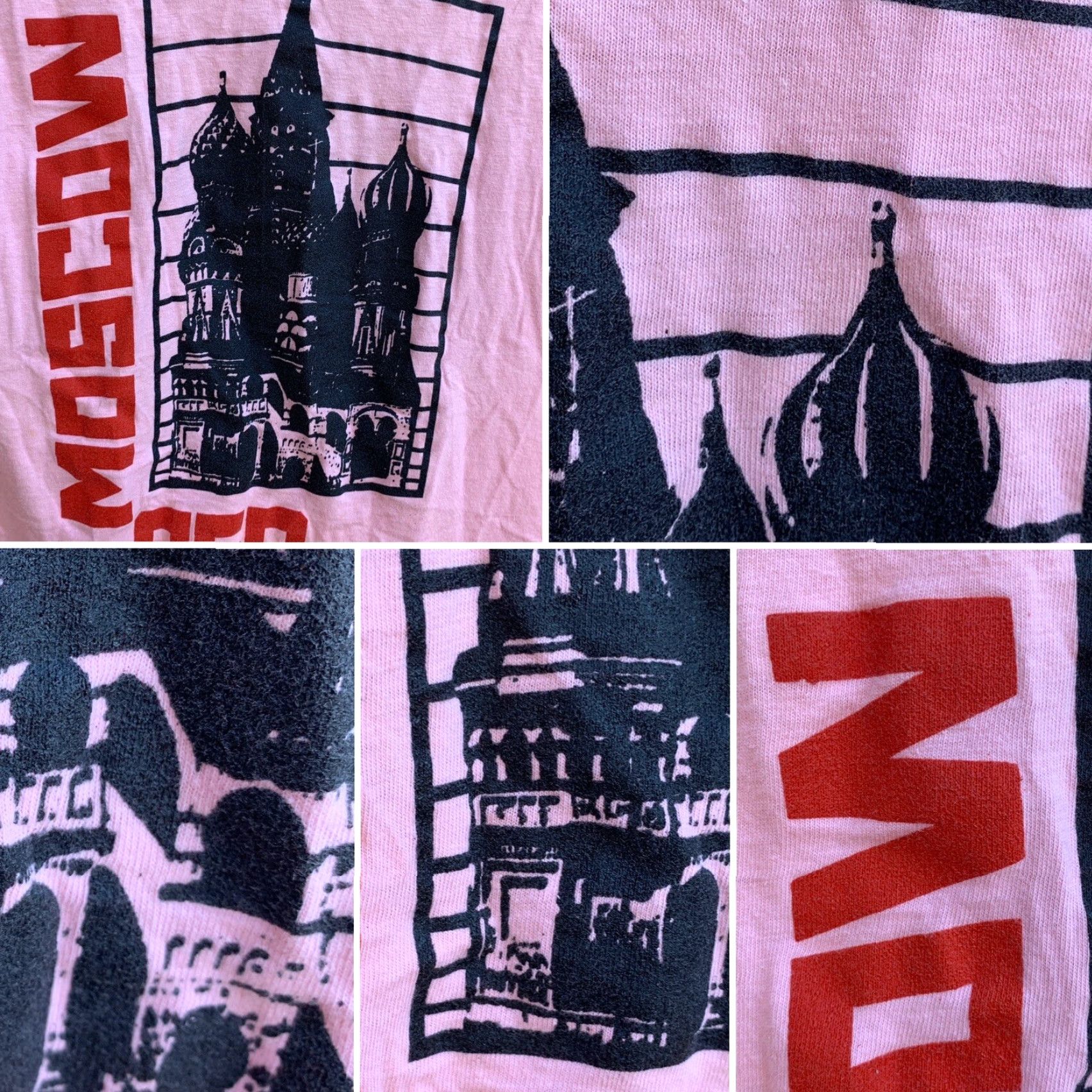 Vintage VINTAGE Touch Of Gold Shirt Mens M Pink Moscow Red 1980s Single Stitch Graphic Tee Size US M / EU 48-50 / 2 - 3 Thumbnail
