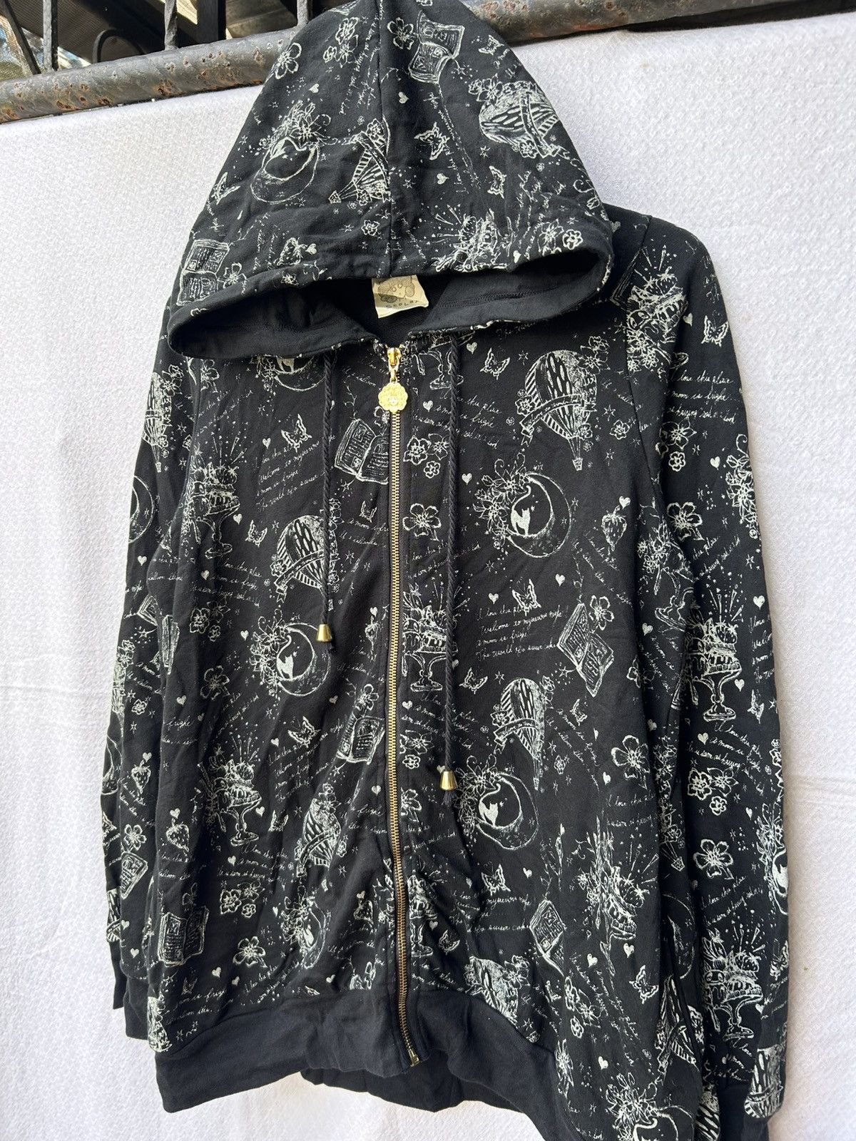 If Six Was Nine × Japanese Brand × Le Grande Bleu (L.G.B.) Scolar Overprint Sweatshirt Zipper Hoodie Size US L / EU 52-54 / 3 - 3 Thumbnail