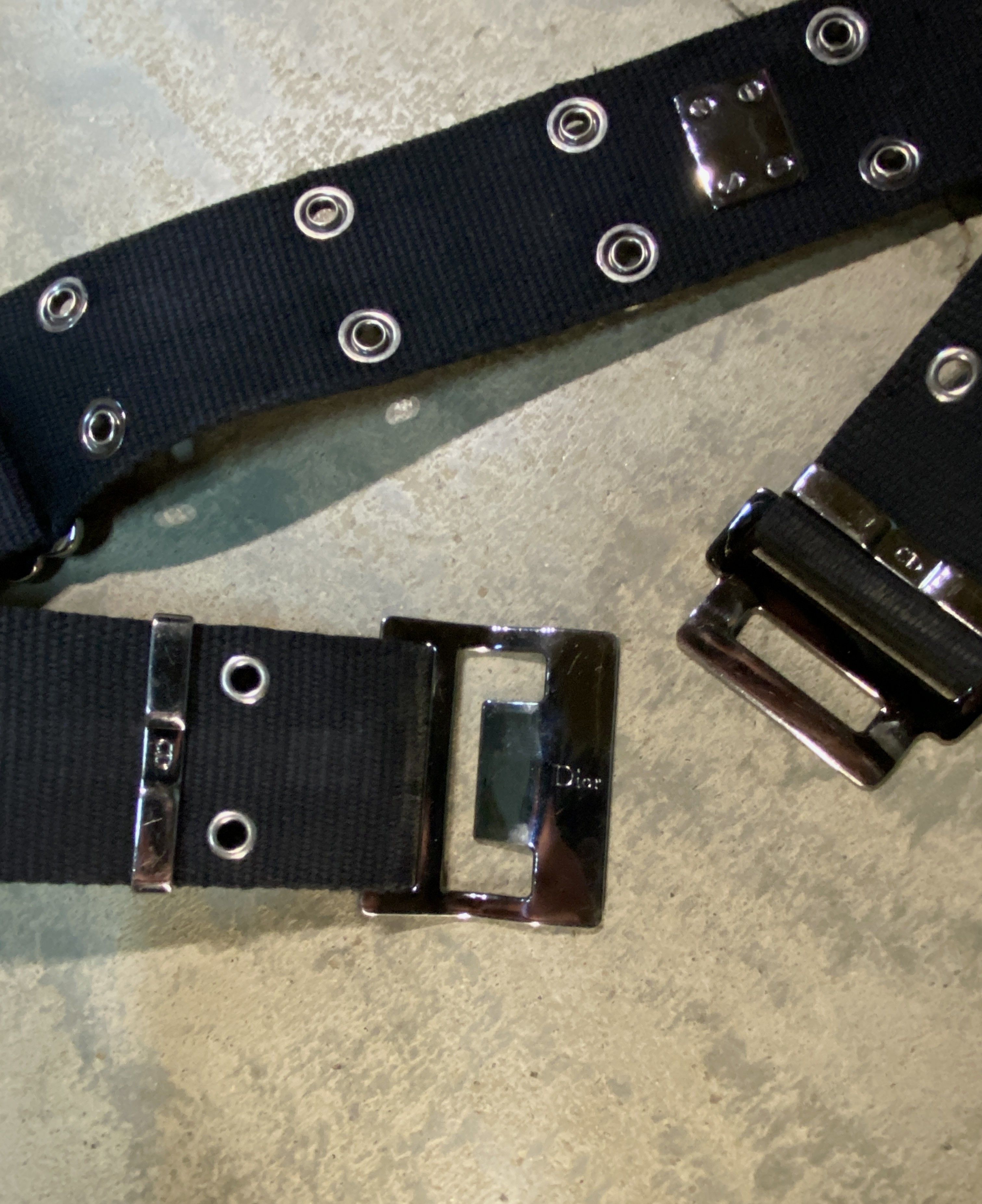 Dior Christian Dior SS02 “Street Chic” Canvas Black Cargo Belt Size ONE SIZE - 12 Thumbnail