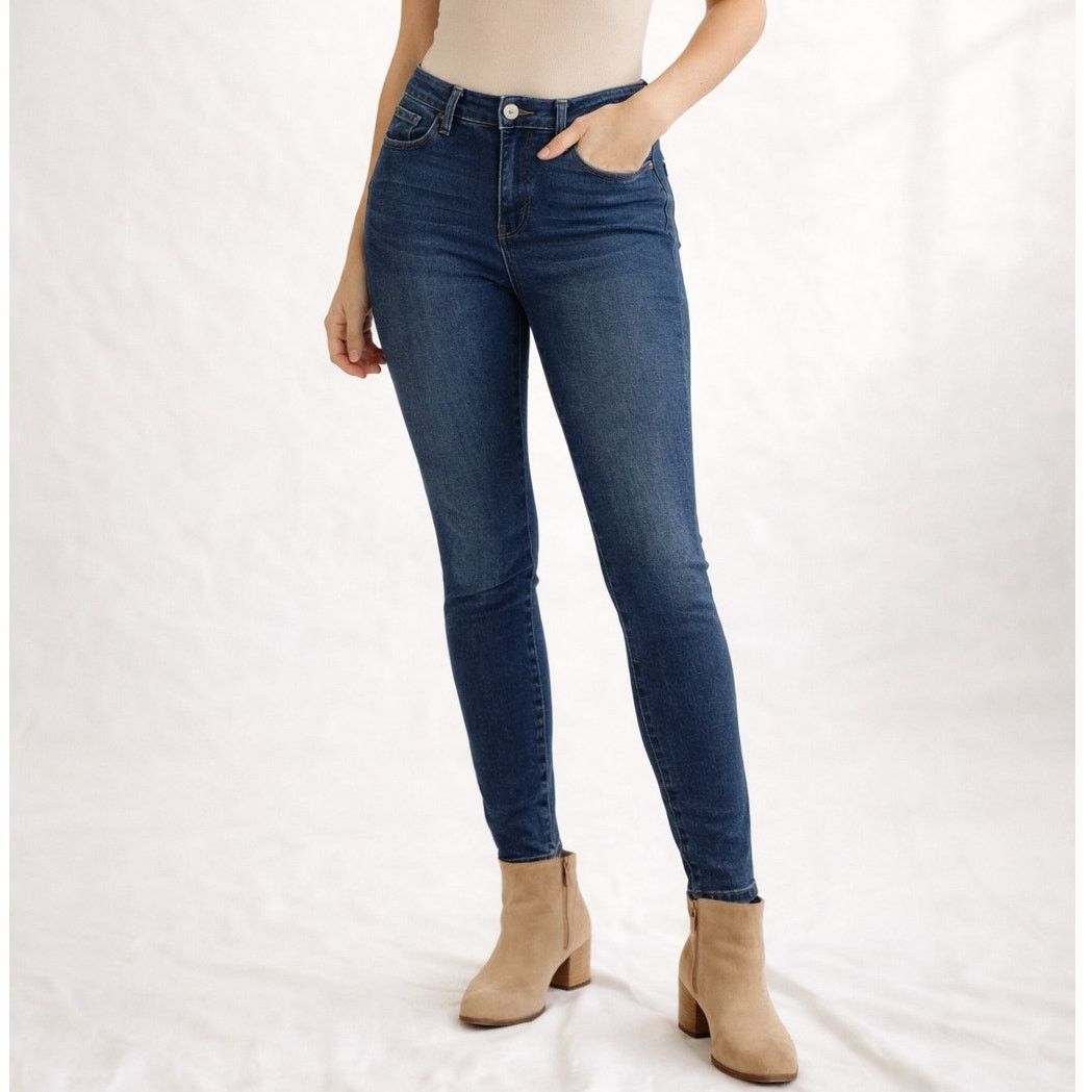 Other Max Studio High Rise Skinny Jeans Size 14 Indigo Stretch Size 36" / US 14 / IT 50 - 10 Thumbnail