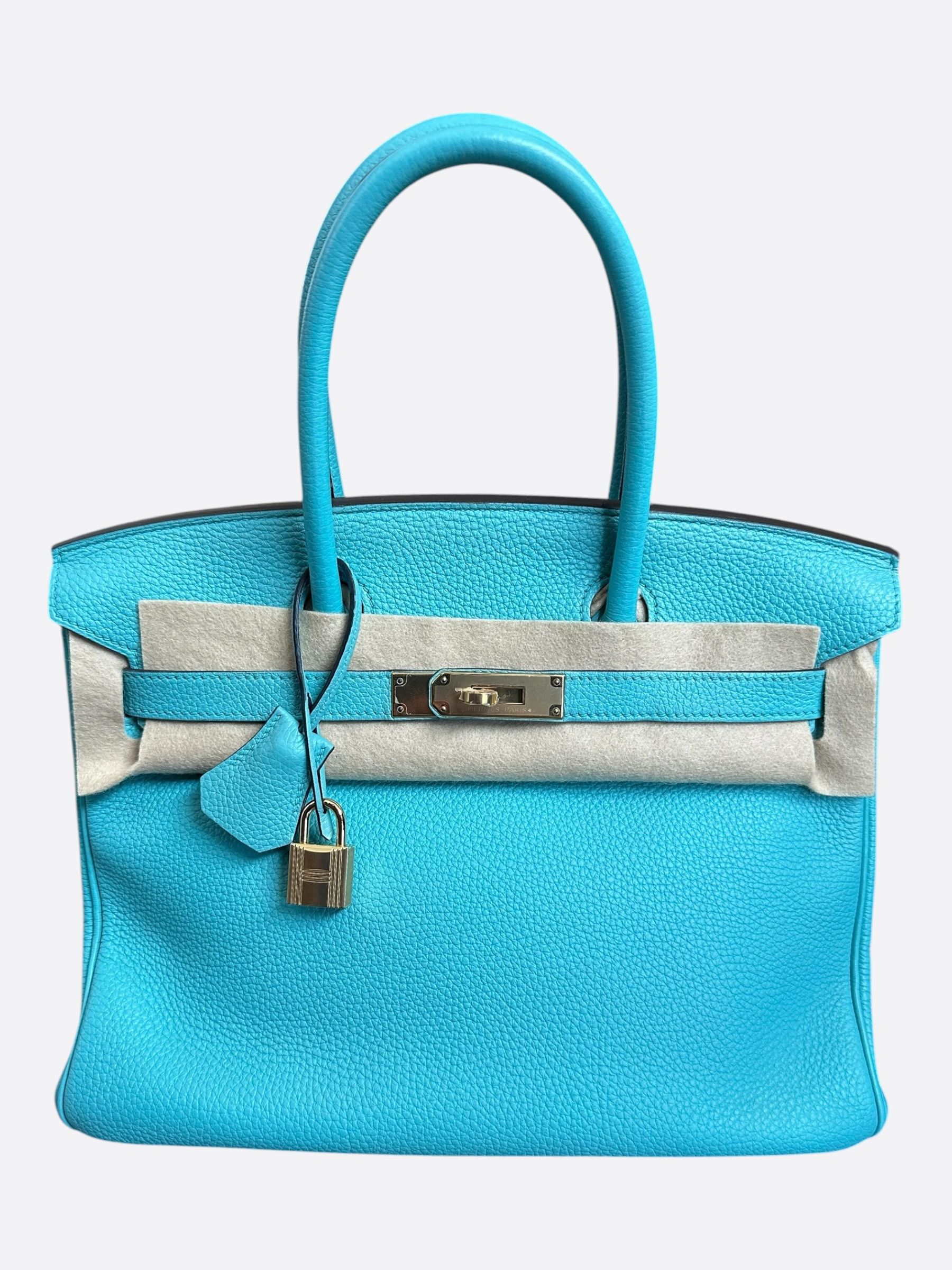 Hermes Hermes Tiffany Blue Togo & Gold Hardware Birkin 30 Size ONE SIZE - 1 Thumbnail