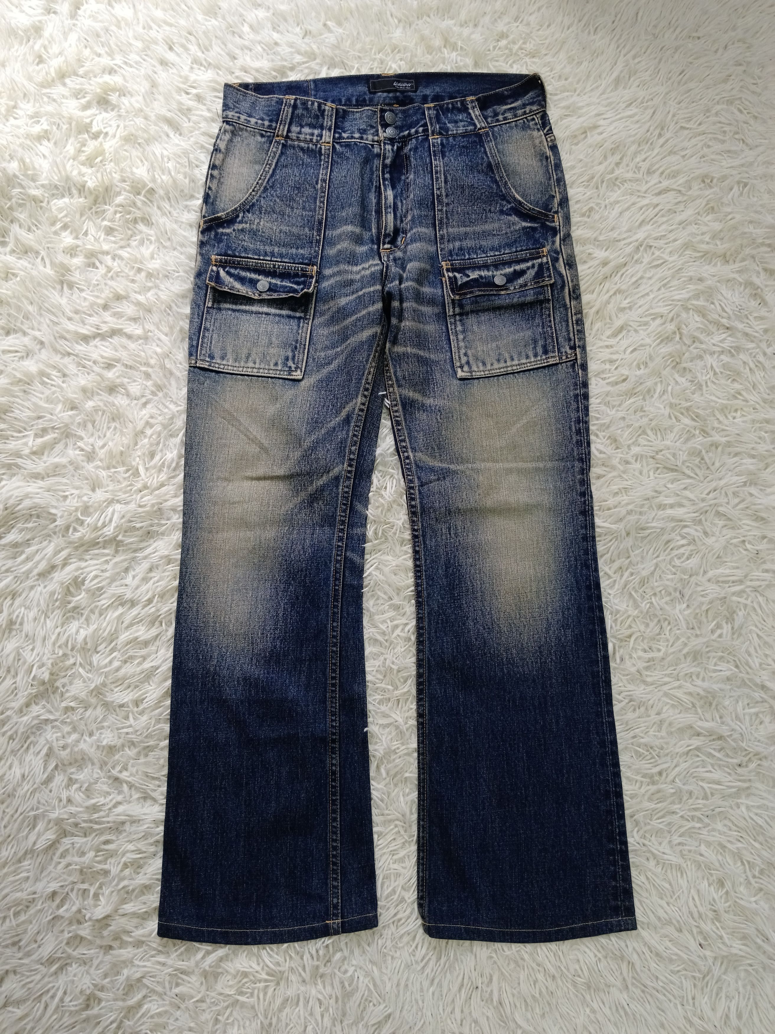 Japanese Brand FLARE INSANE 90s BLUTENBLATT DENIM PANTS Size US 32 / EU 48 - 1 Thumbnail