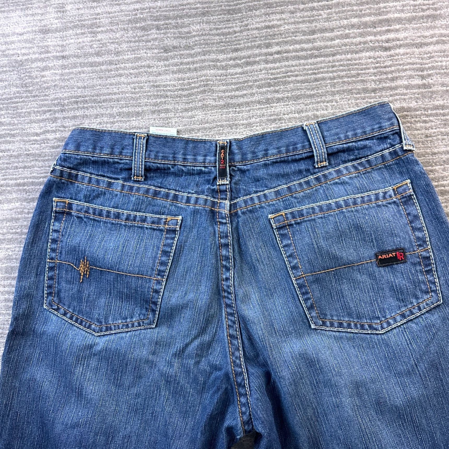 Ariat Ariat Jeans Men 40x36 Blue Denim Bootcut Relaxed M4 FR 5-Pocket Logo Button Belt Loops Mid Rise 90s Cowboy Jeans Mens Size US 40 / EU 56 - 3 Thumbnail