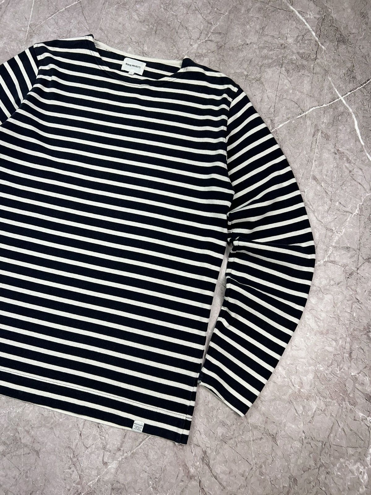 Norse Projects Norse Project Casual Basic Longsleeve Striped Streetwear Y2k Size US L / EU 52-54 / 3 - 3 Thumbnail