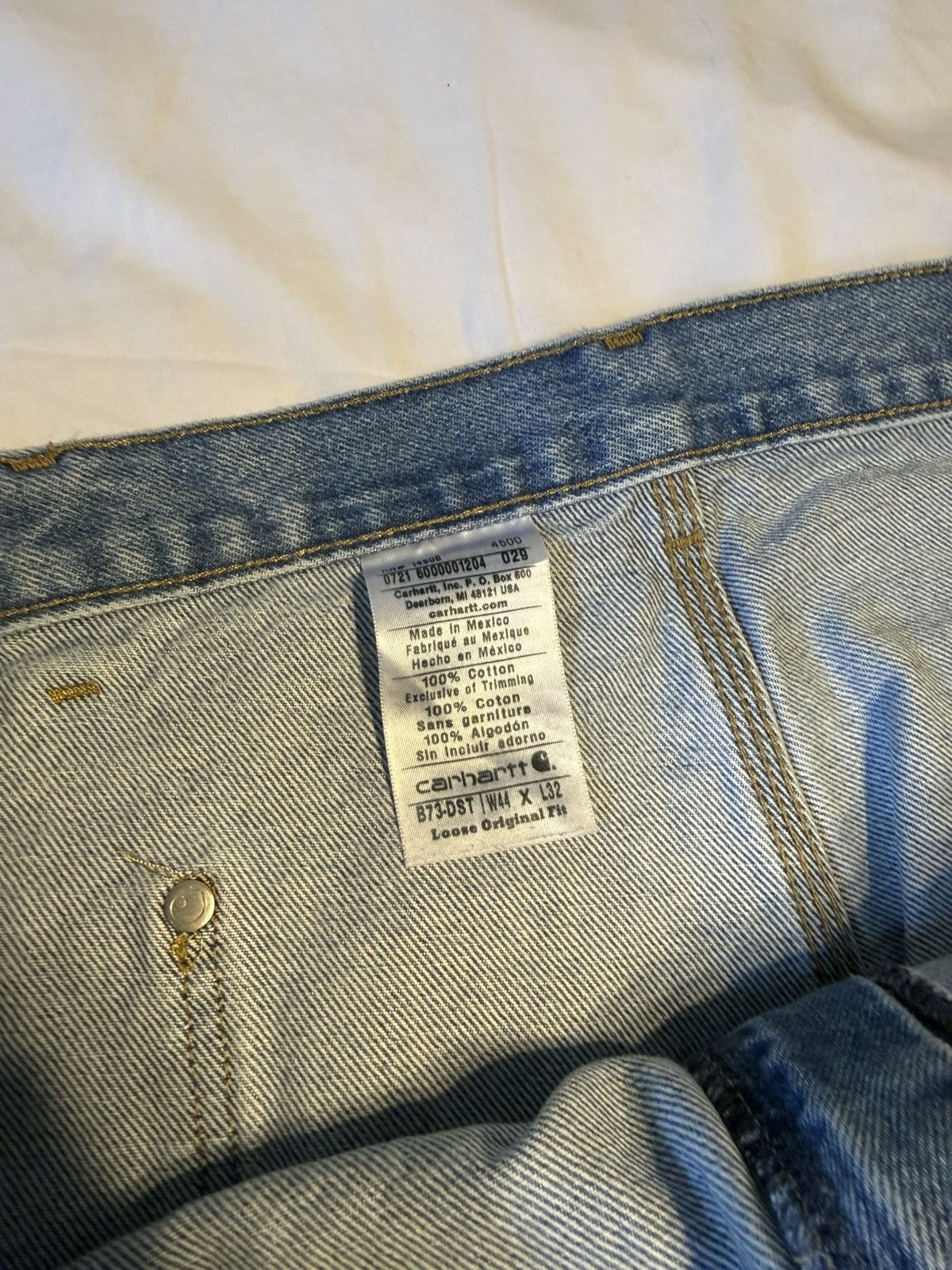 Carhartt Vintage 90s Carhartt Denim Double Knee Jeans Size US 44 / EU 60 - 2 Thumbnail