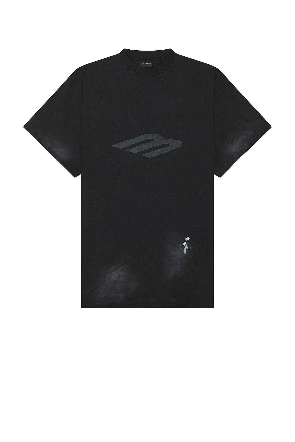 Balenciaga o1in1g0226 3B Stencil T-Shirt Oversized in Black Size US XL / EU 56 / 4 - 1 Thumbnail
